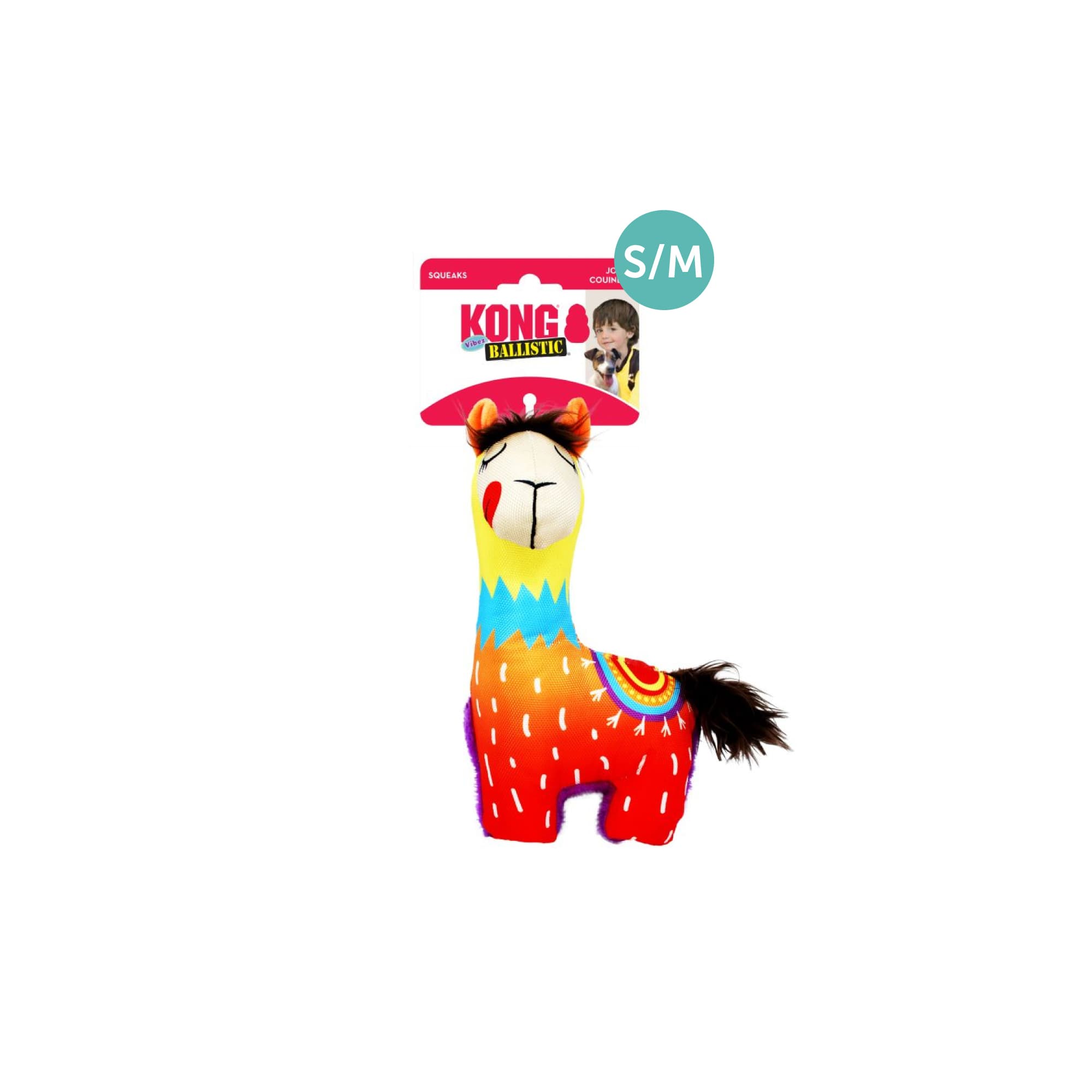 KONG Ballistic Vibez Llamas Assorted (Small/Medium), 1pcs