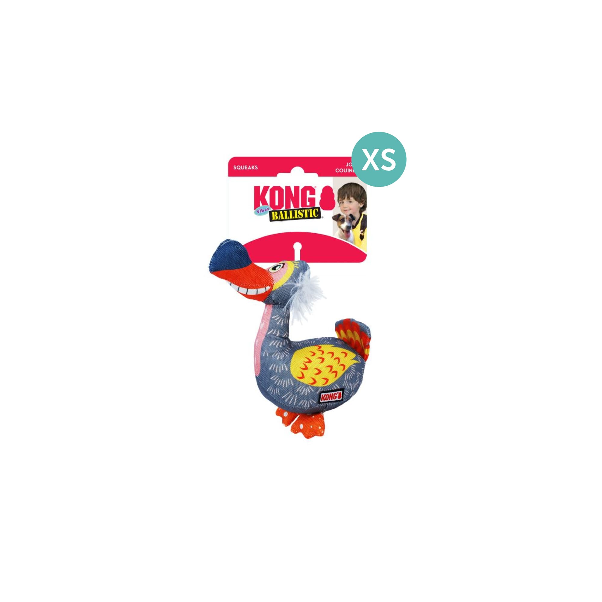 KONG Ballistic Vibez Birds Assorted (XSmall), 1pcs