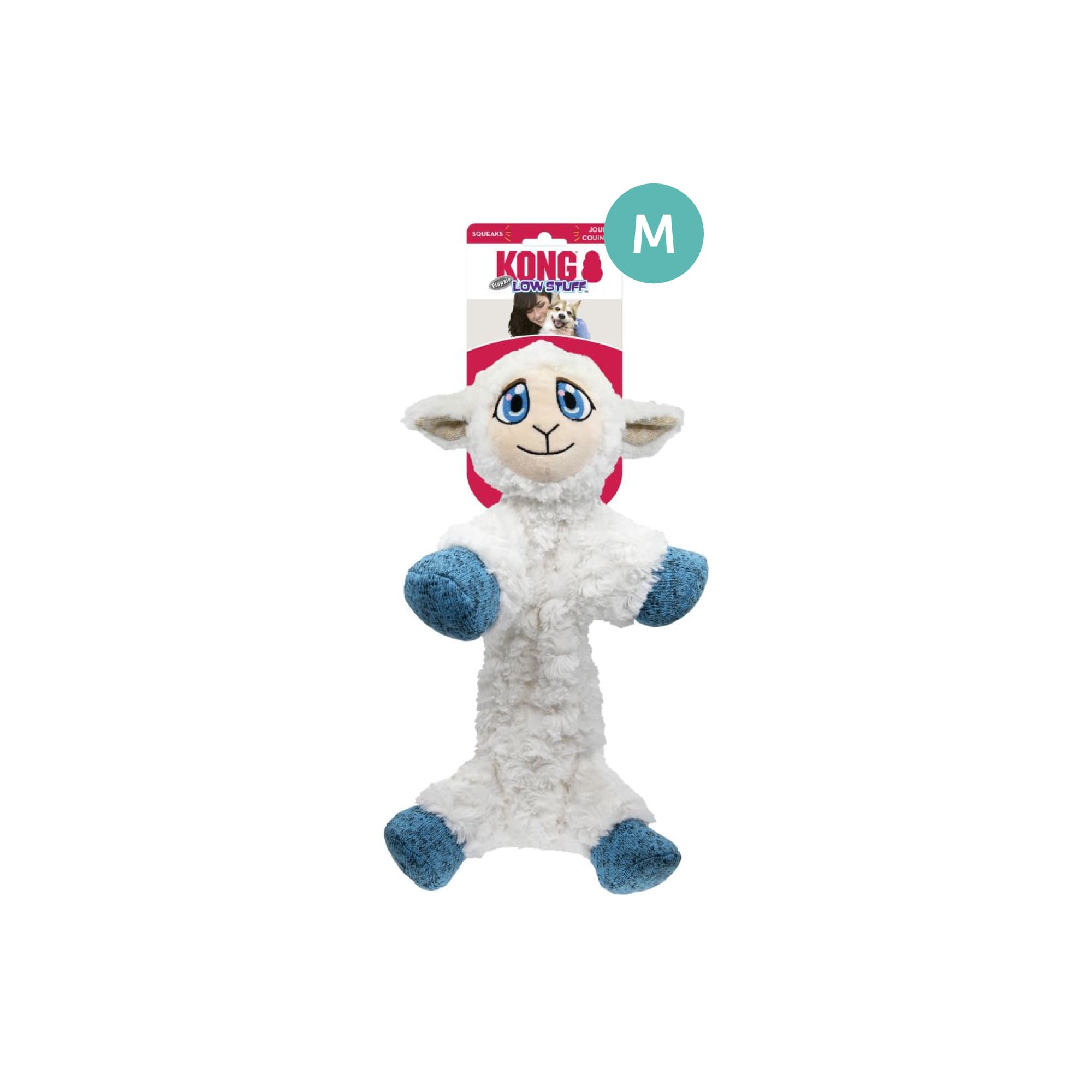 KONG Low Stuff Flopzie Lamb (Medium), 1pcs