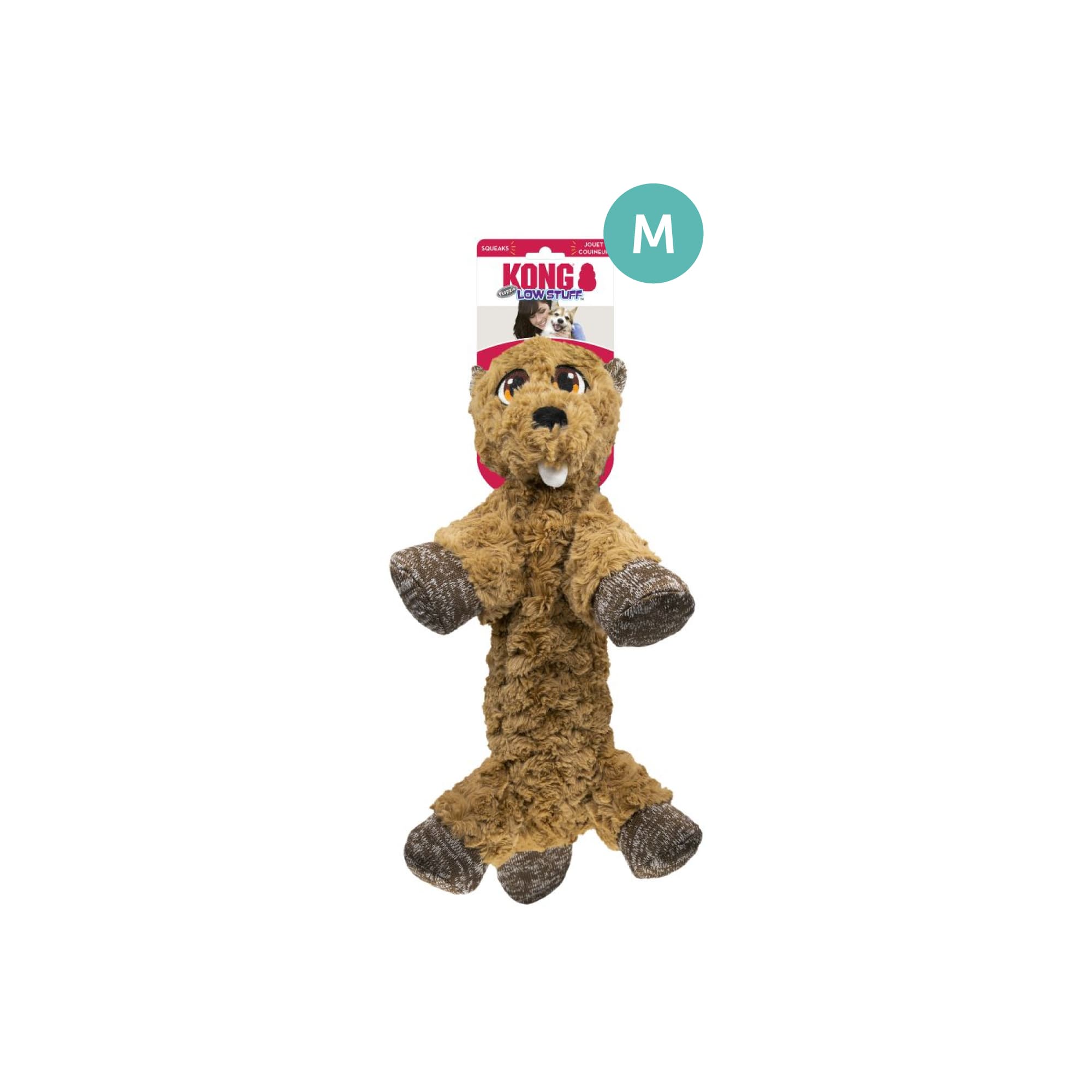 KONG Low Stuff Flopzie Beaver (Medium), 1pcs