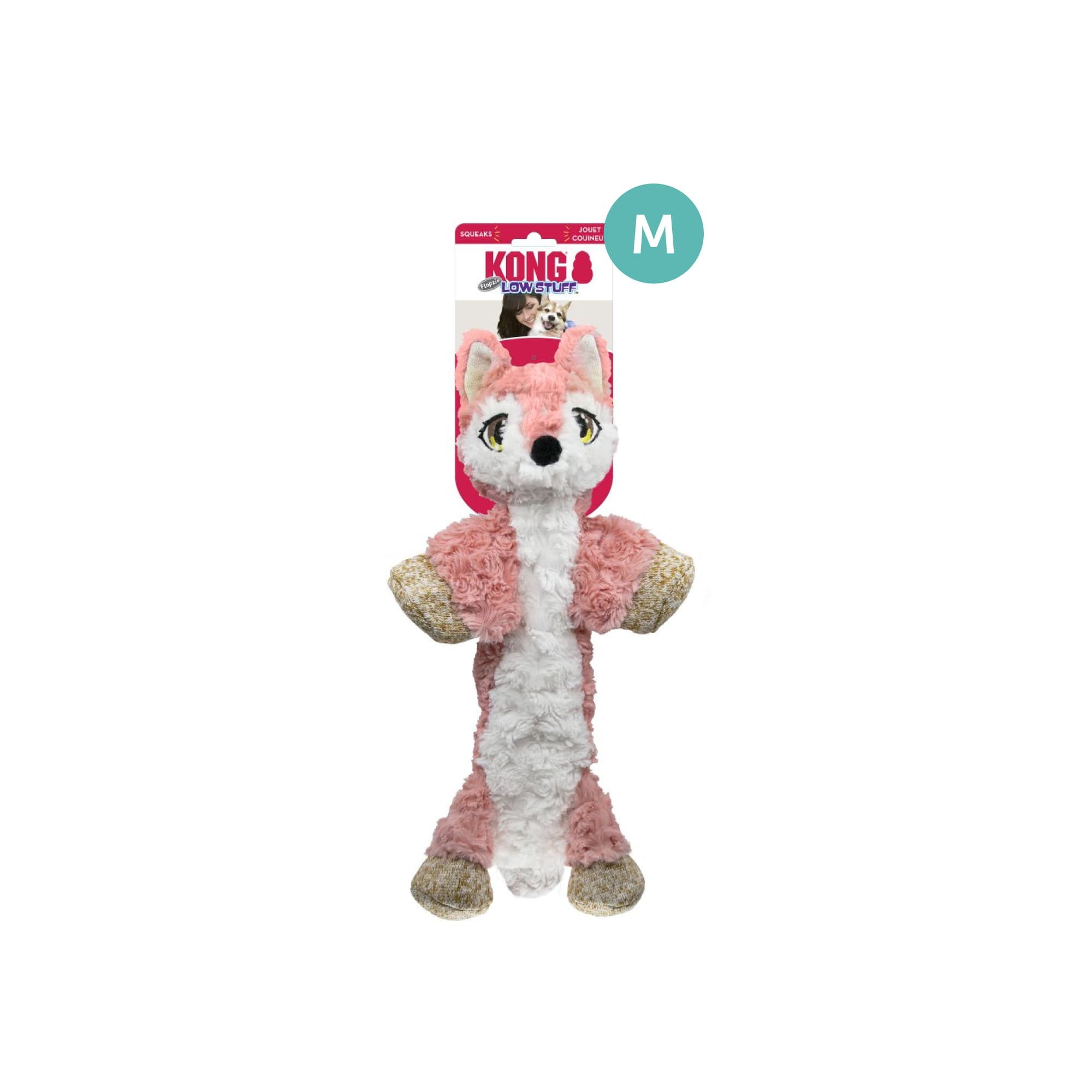 KONG Low Stuff Flopzie Fox (Medium), 1pcs