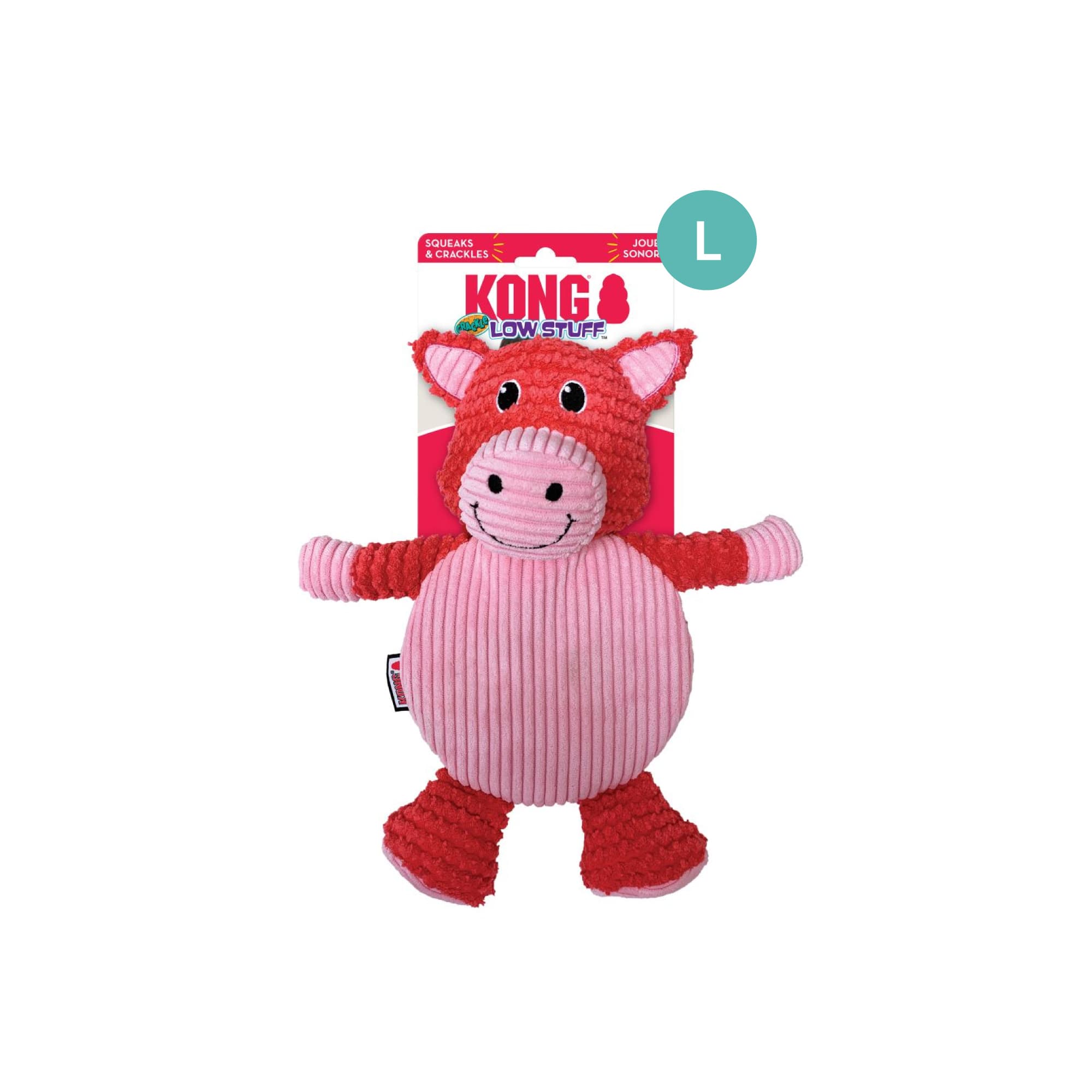 KONG Low Stuff Crackle Tummiez Pig (Large), 1pcs