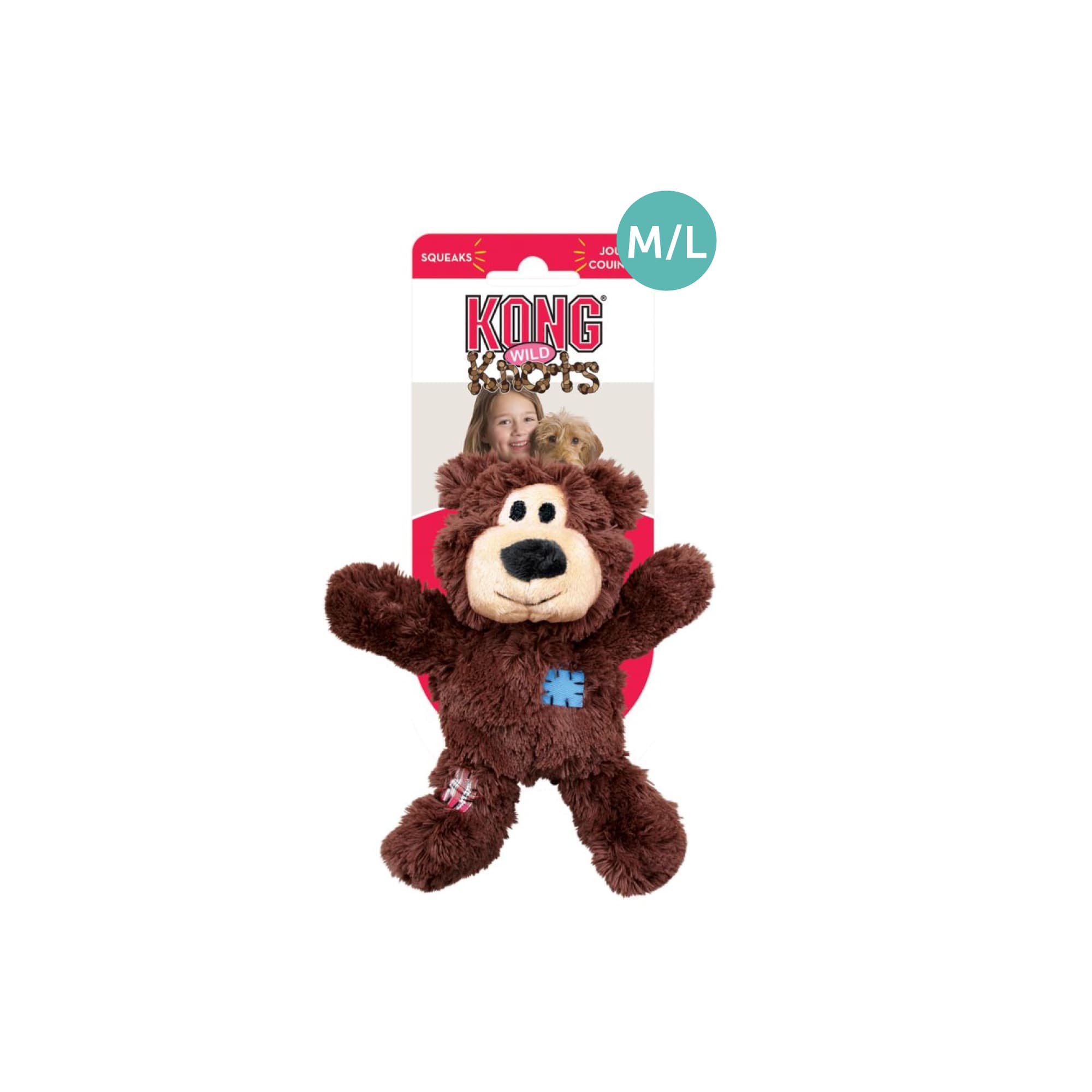 KONG Wild Knots Bear Assorted (Medium/Large), 1pcs