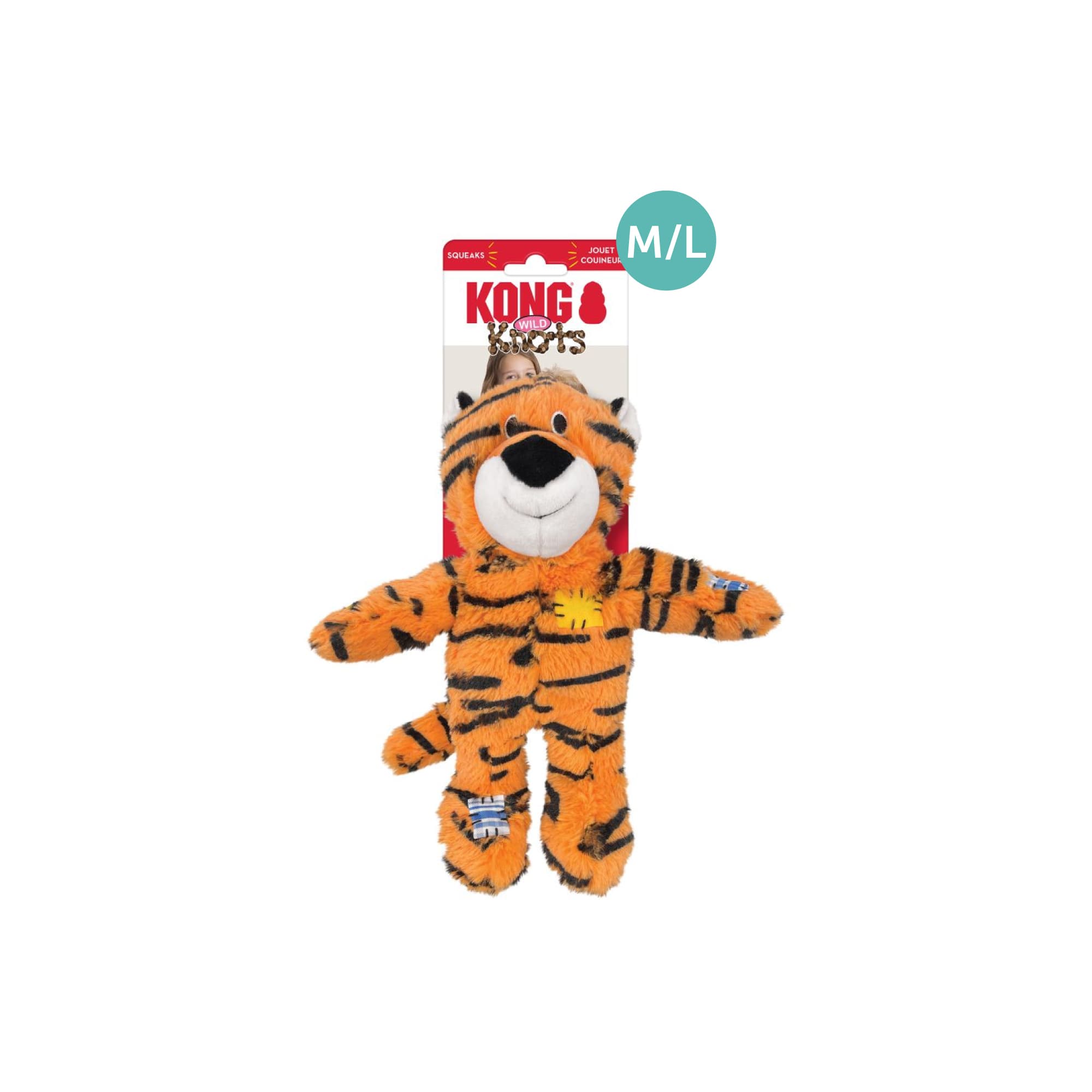 KONG Wild Knots Tiger (Medium/Large), 1pcs