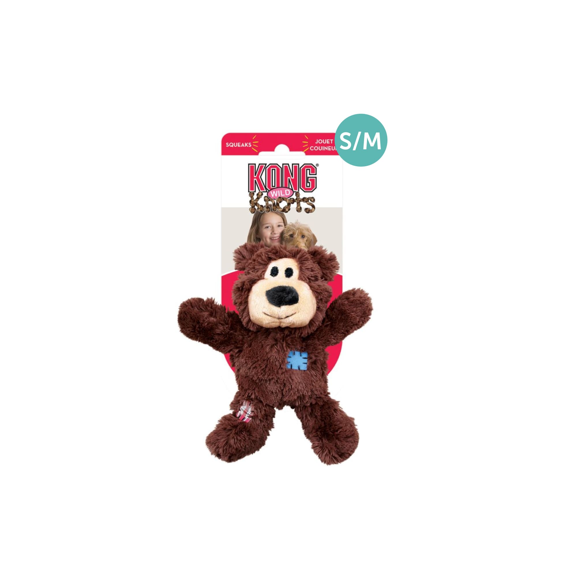KONG Wild Knots Bear Assorted (Small/Medium), 1pcs