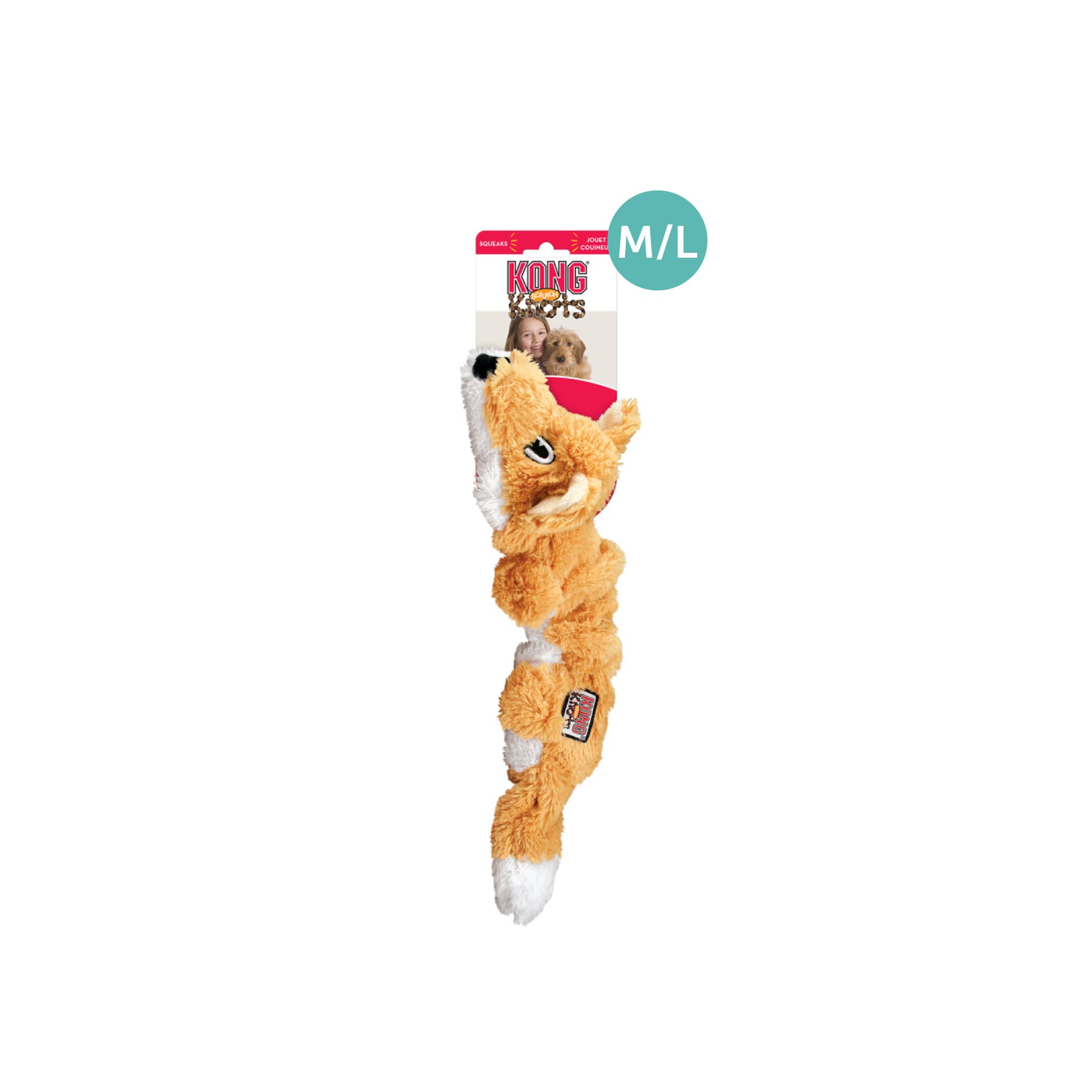 KONG Scrunch Knots Fox (Medium/Large), 1pcs