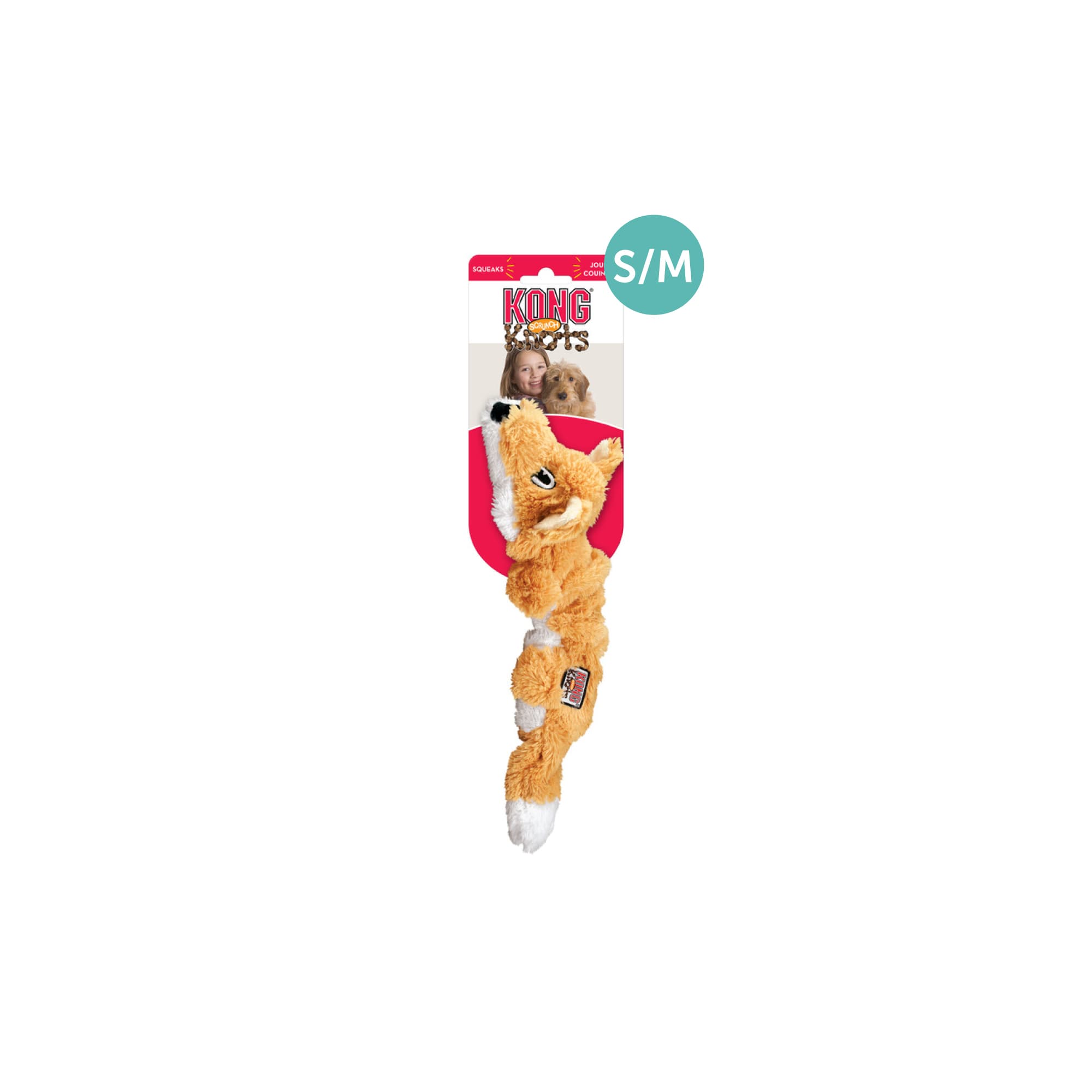 KONG Scrunch Knots Fox (Small/Medium), 1pcs