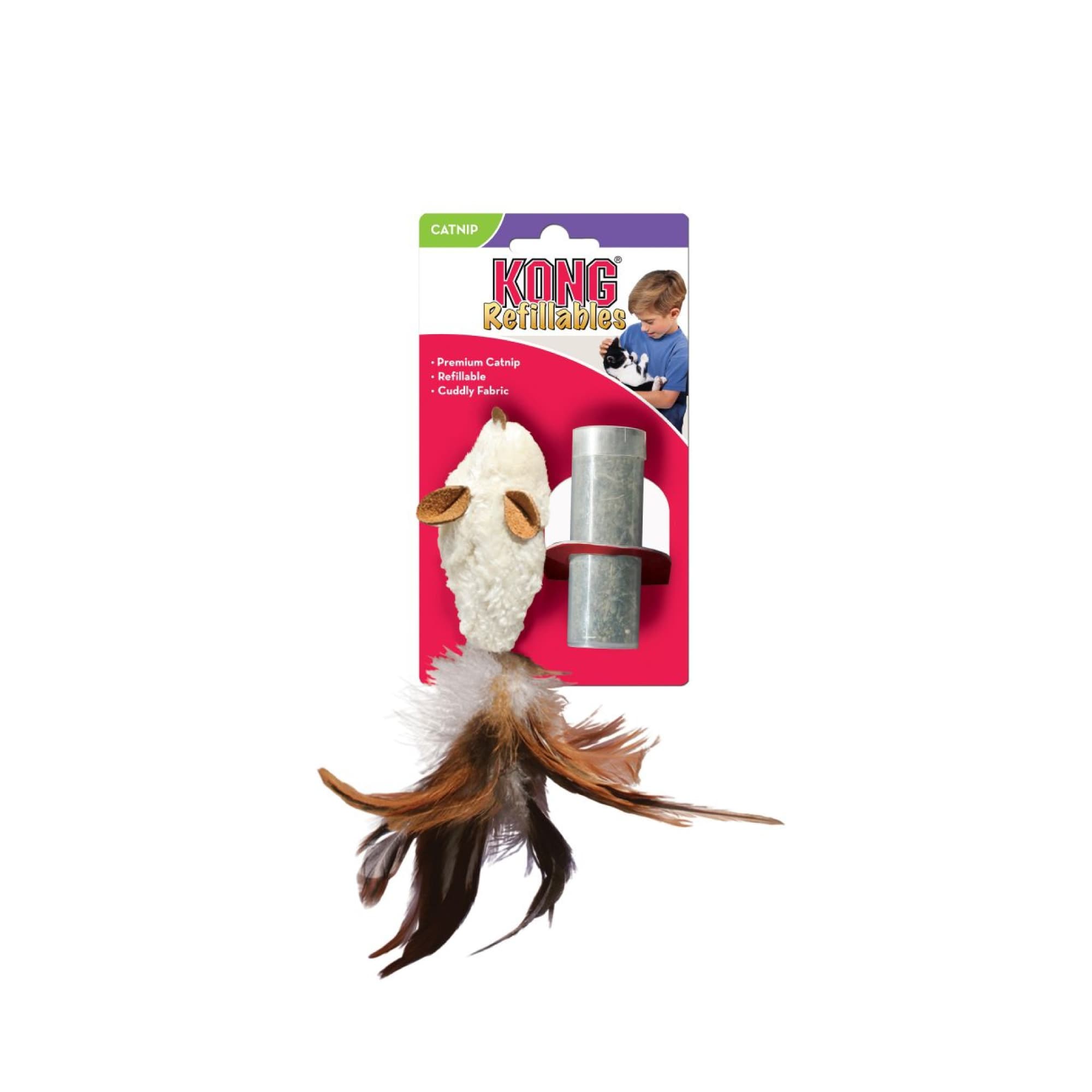 KONG Refillables Feather Mouse (One Size), 1pcs