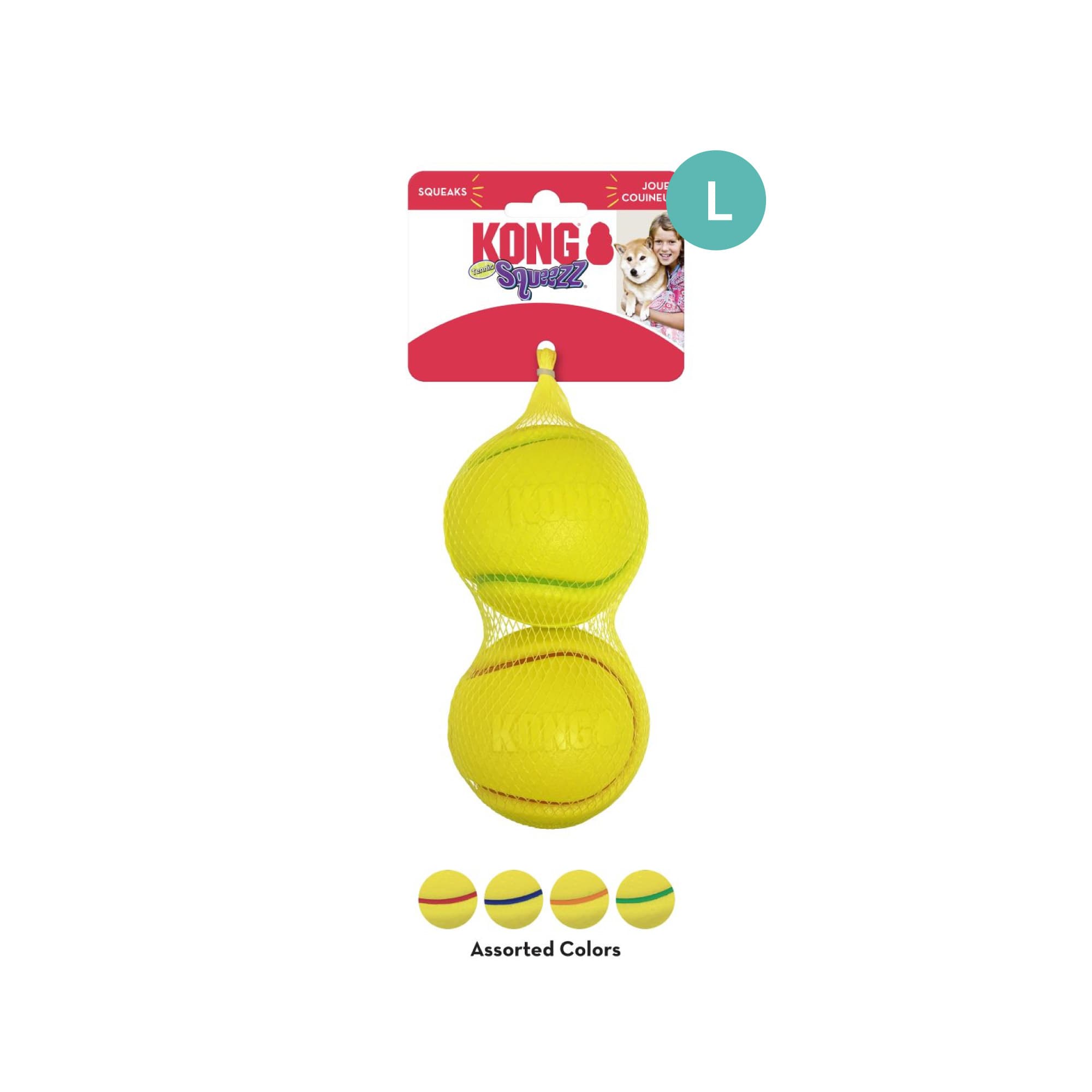 KONG Squeezz Tennis Bulk Assorted (Large), 1pcs