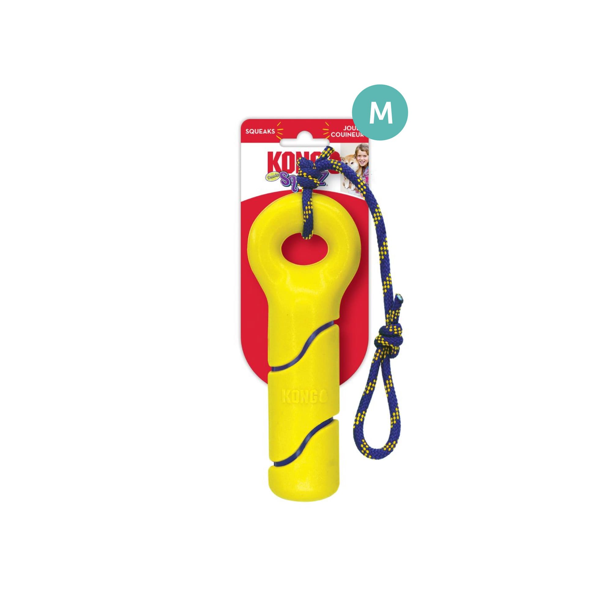 KONG Squeezz Tennis Buoy w/ Rope (Medium), 1pcs