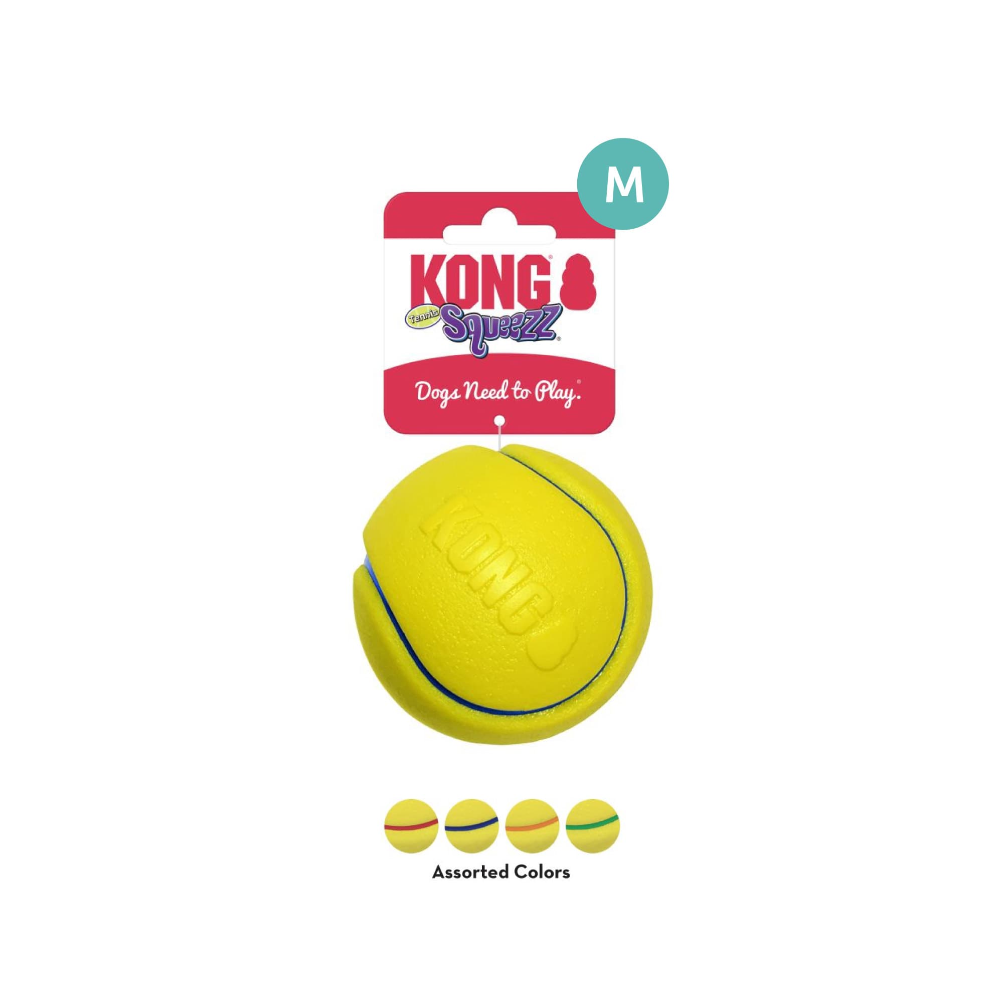 KONG Squeezz Tennis Bulk Assorted (Medium), 1pcs