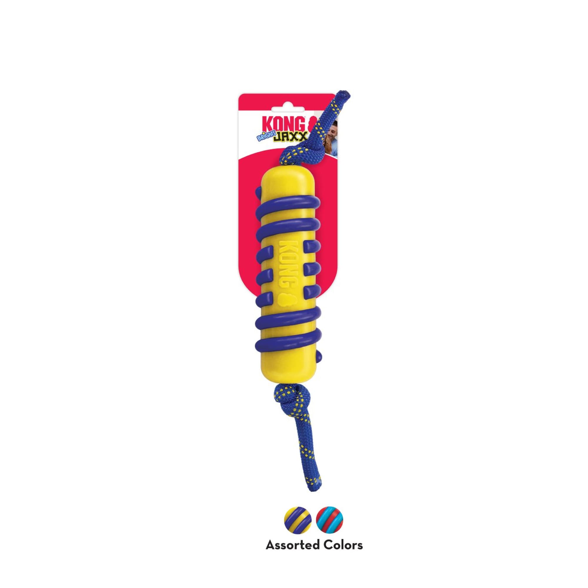 KONG Jaxx Brights Stick w/Rope Assorted (Large), 1pcs