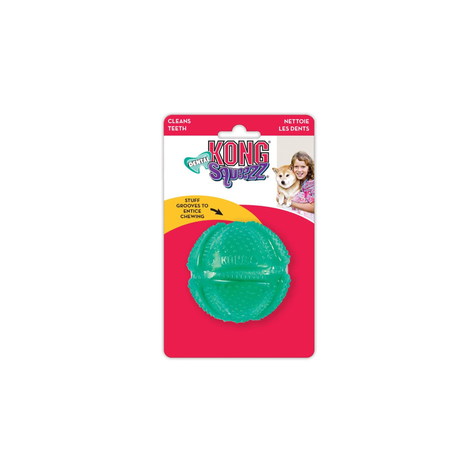 KONG Squeezz Dental Ball (Medium), 1pcs