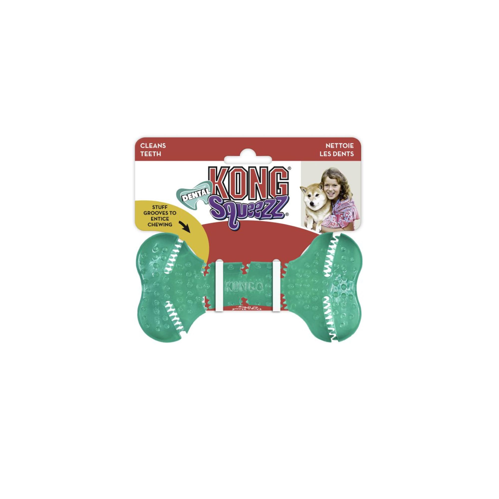 KONG Squeezz Dental Bone (Medium), 1pcs