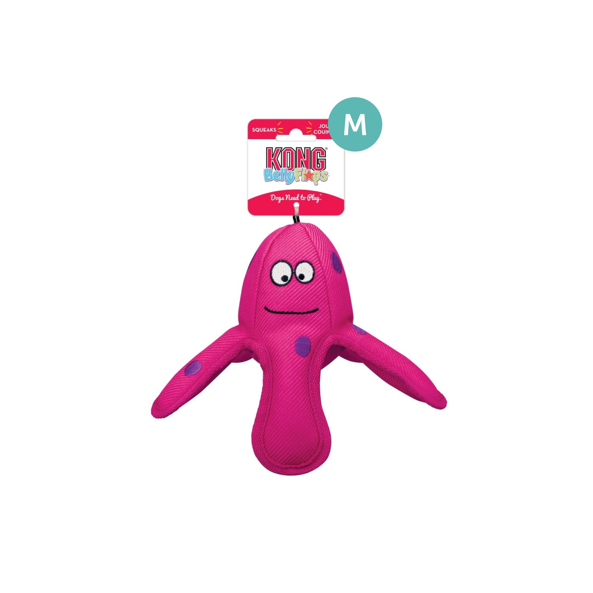KONG Belly Flops Octopus (Medium), 1pcs