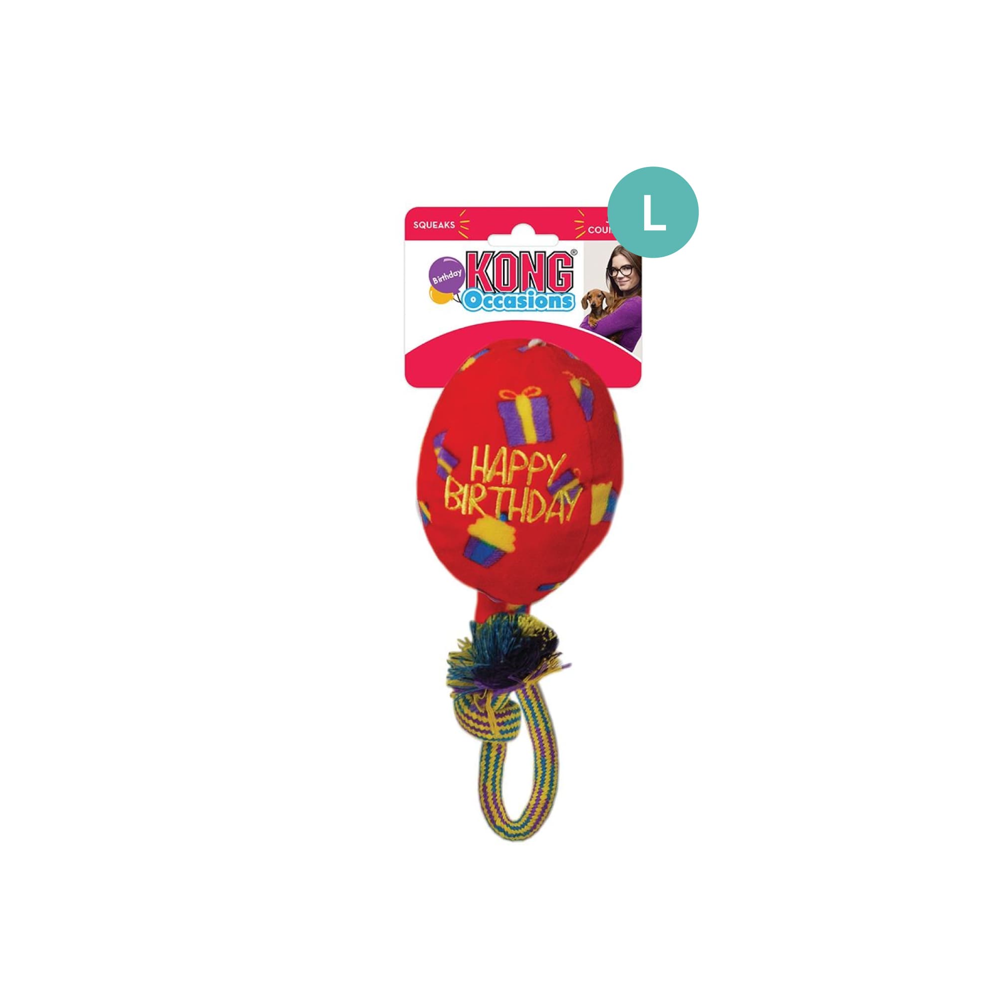 KONG Occasions Birthday Balloon Red (Large), 1pcs
