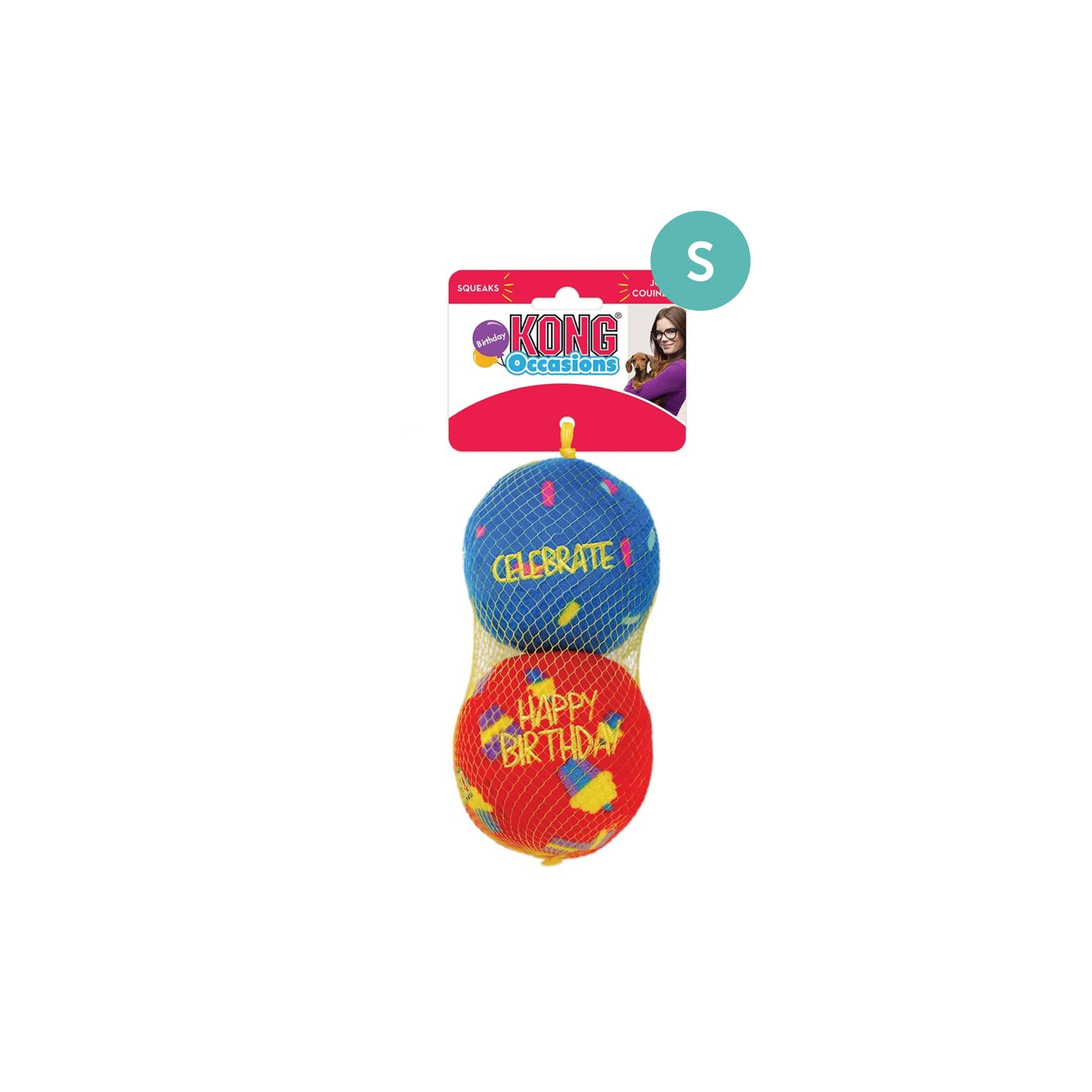 KONG Occasions Birthday Balls (Small), 2pcs