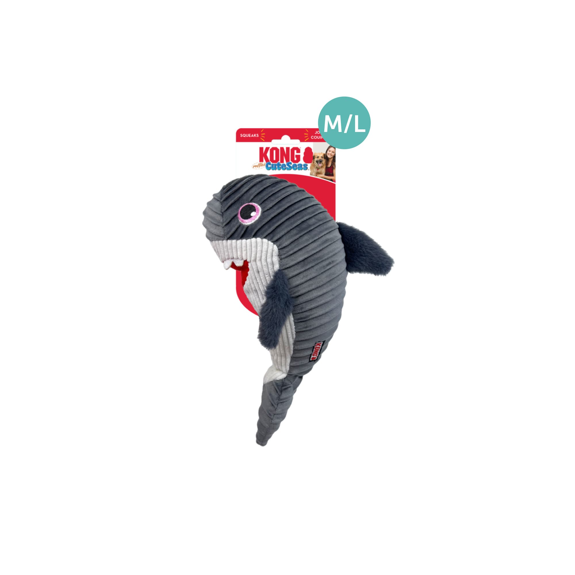 KONG Cuteseas Rufflez Shark (Medium/Large), 1pcs