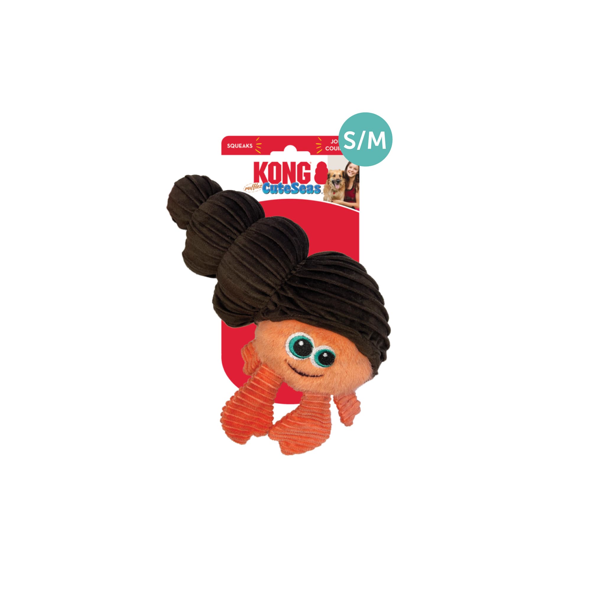 KONG Cuteseas Rufflez Hermit Crab (Small/Medium), 1pcs