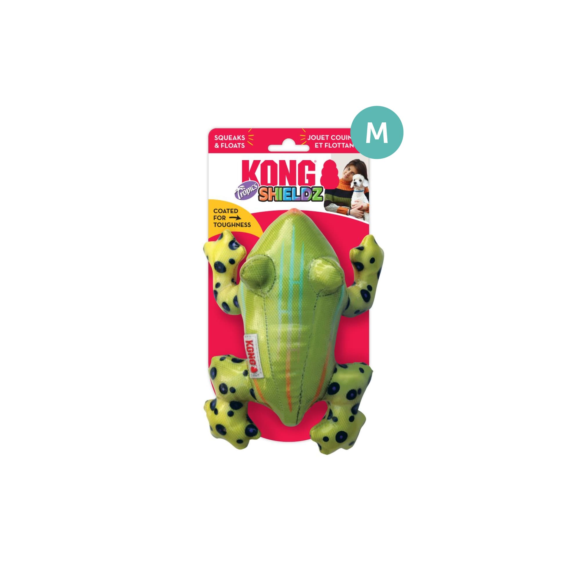 KONG Shieldz Tropics Frog (Medium), 1pcs