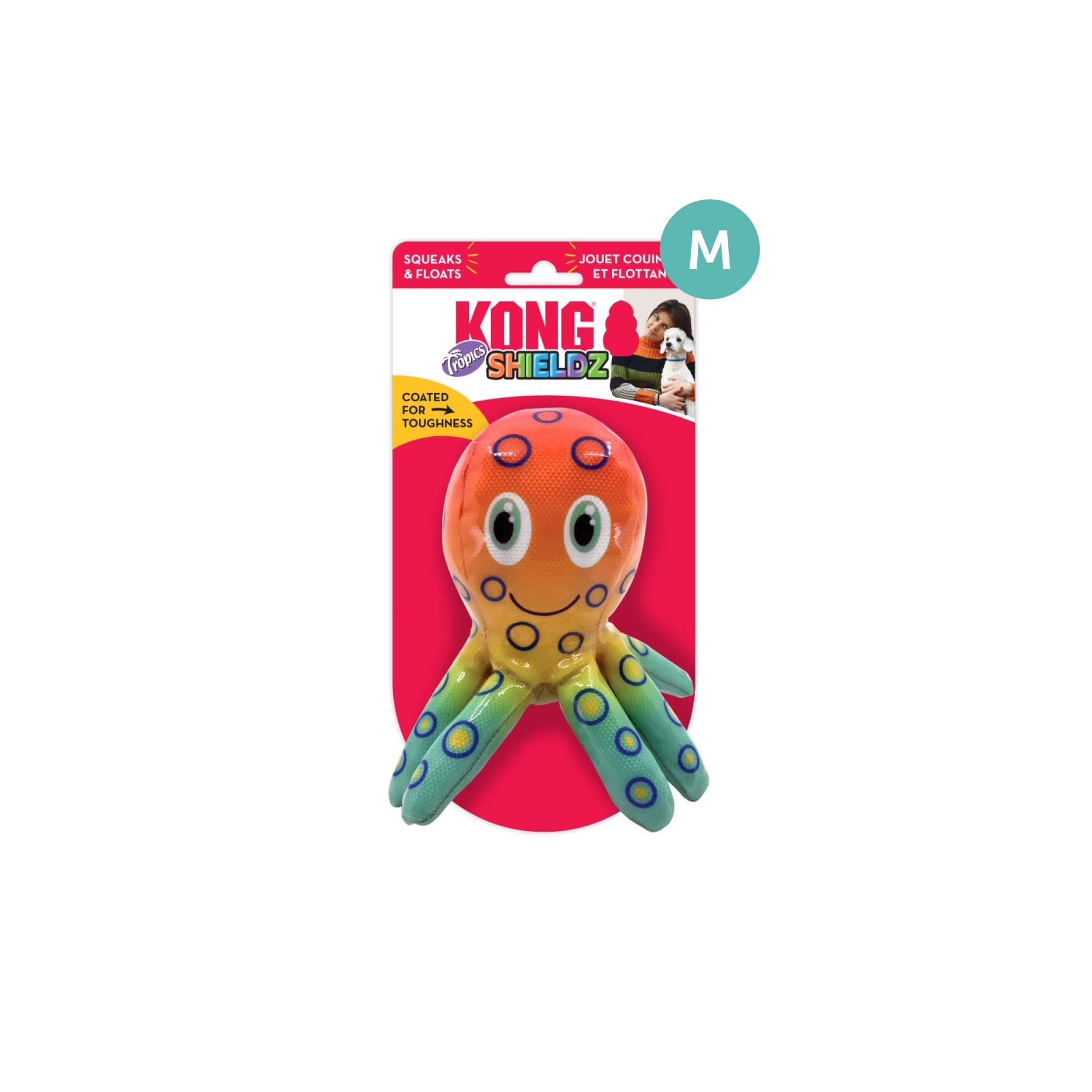 KONG Shieldz Tropics Octopus (Medium), 1pcs