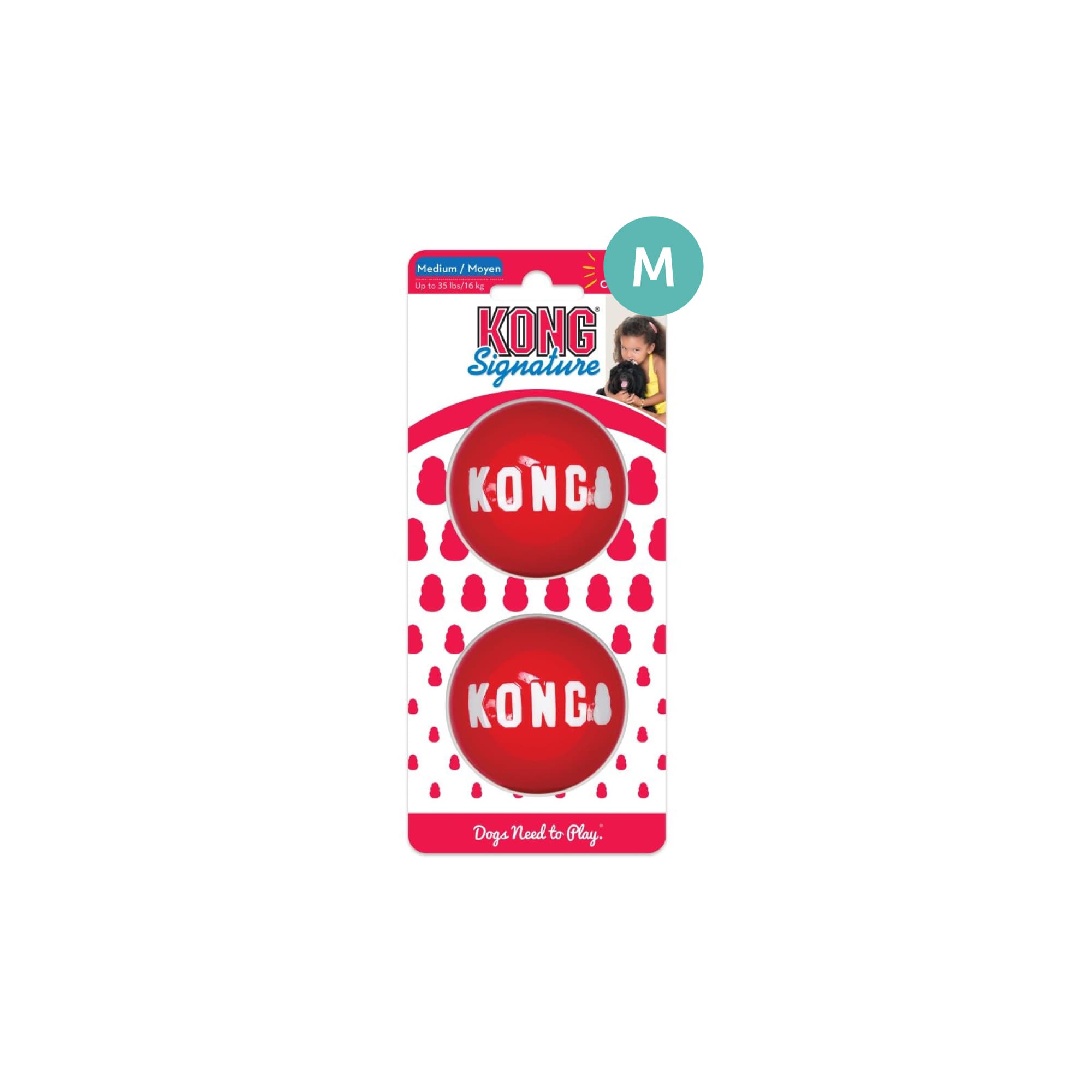 KONG Signature Balls (Medium), 2pcs