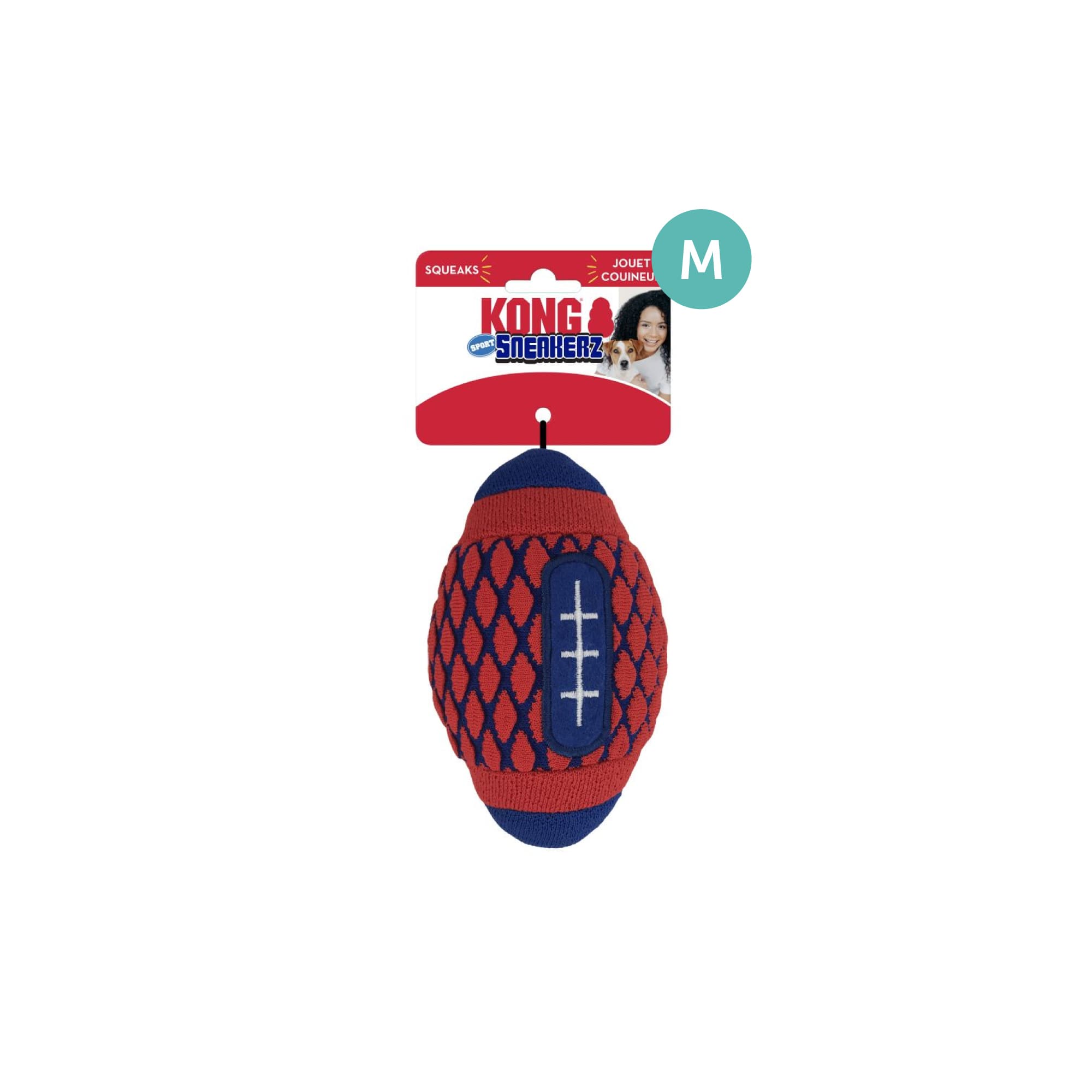 KONG Sneakerz Sport Football Md Sport Football (Medium), 1pcs
