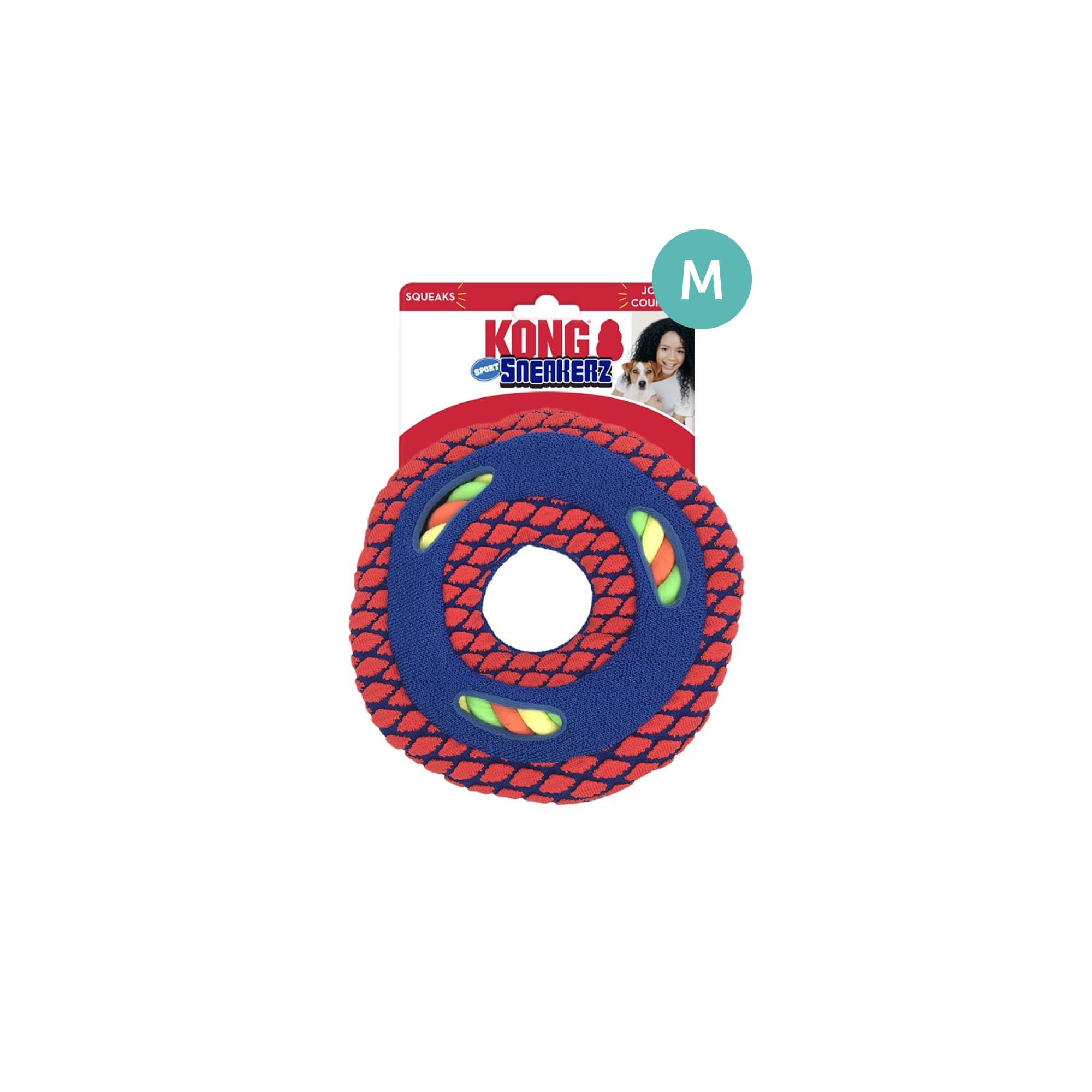 KONG Sneakerz Sport Disc w/Rope Md Sport Disc w/Rope (Medium), 1pcs