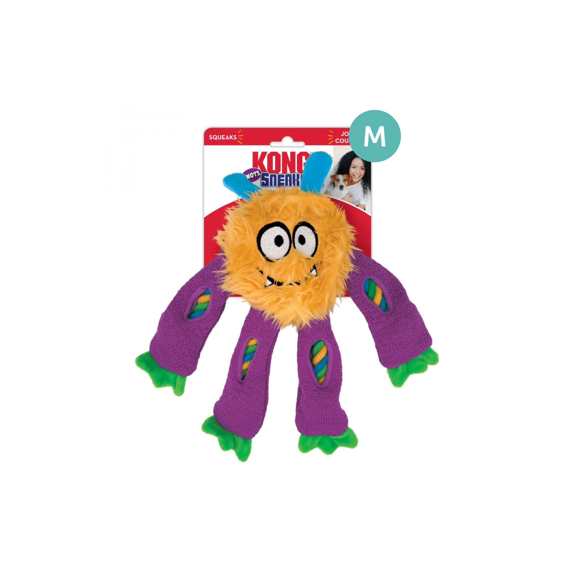 KONG Sneakerz Knots Assorted Md Knots Assorted (Medium), 1pcs