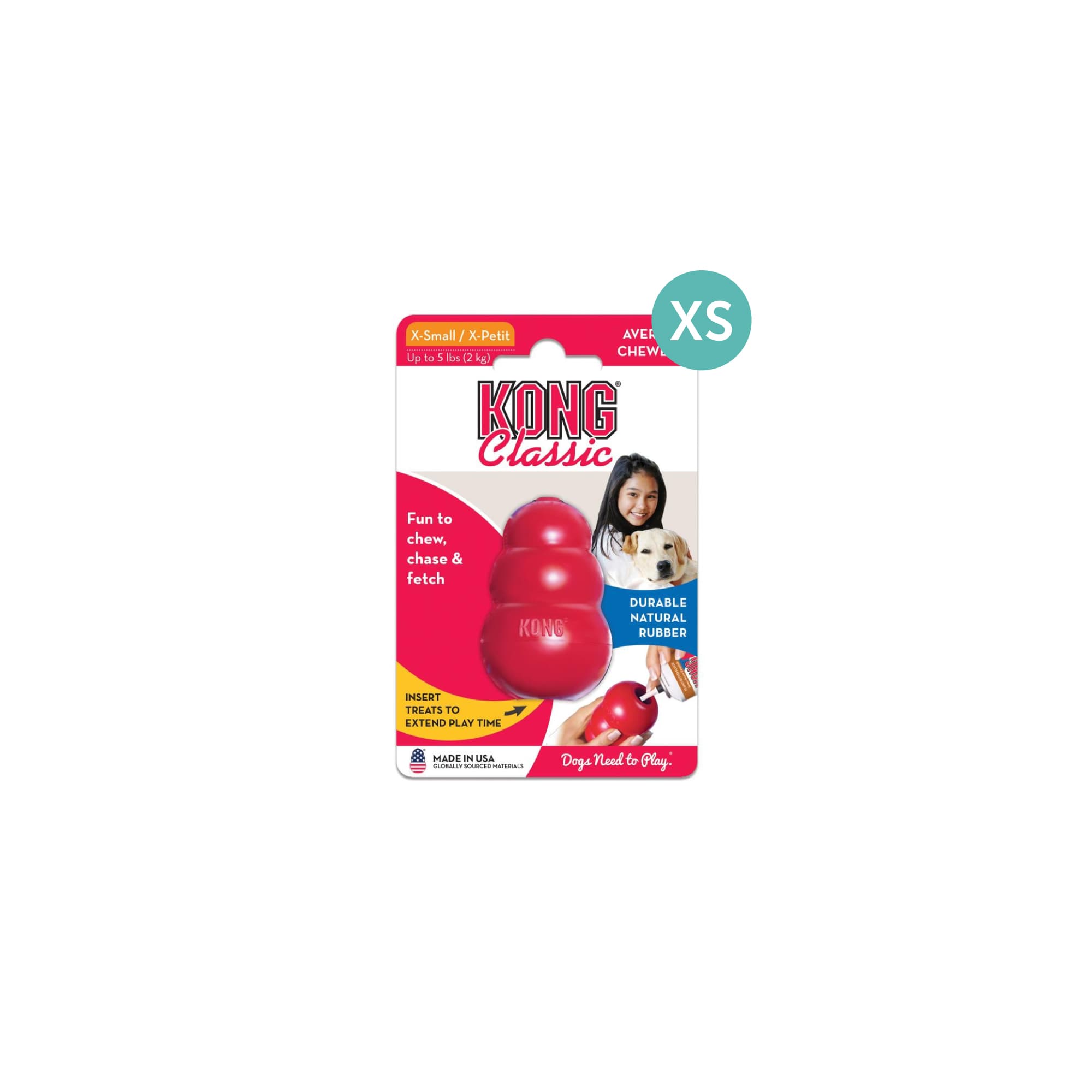KONG Classic (XSmall), 1pcs
