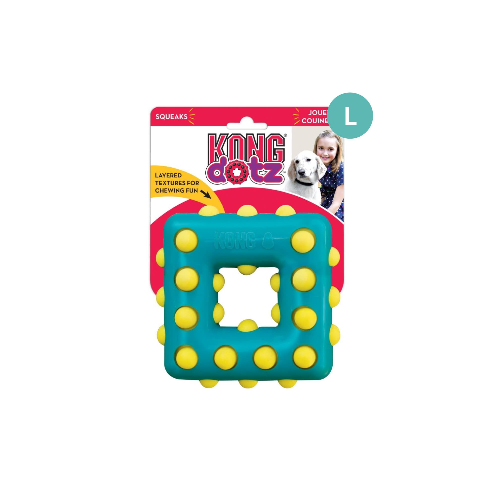 KONG Dotz Square Lg Square (Large), 1pcs