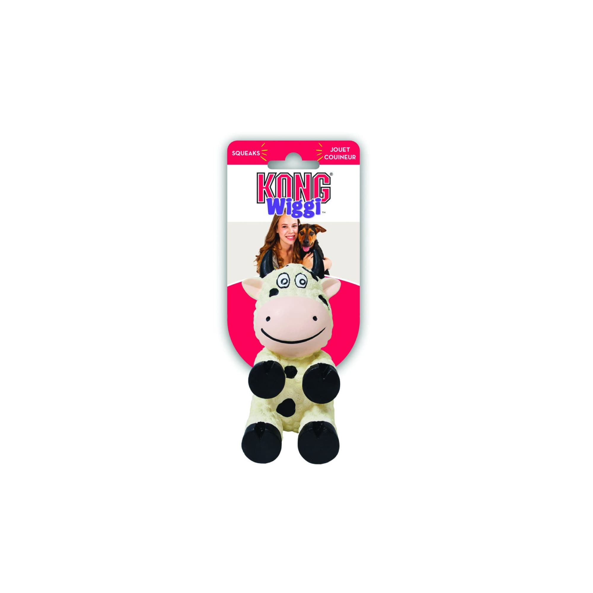 KONG Wiggi Cow (Small), 1pcs
