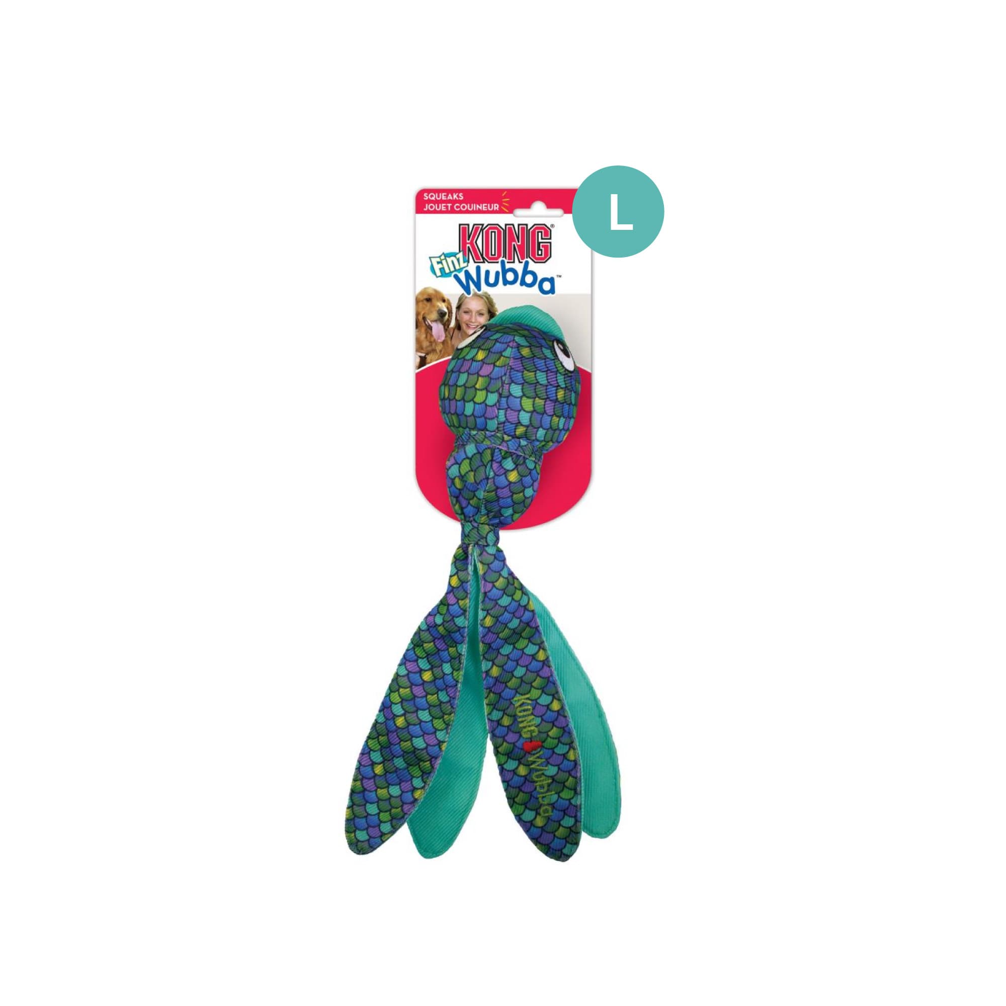 KONG Wubba Finz Blue (Large), 1pcs