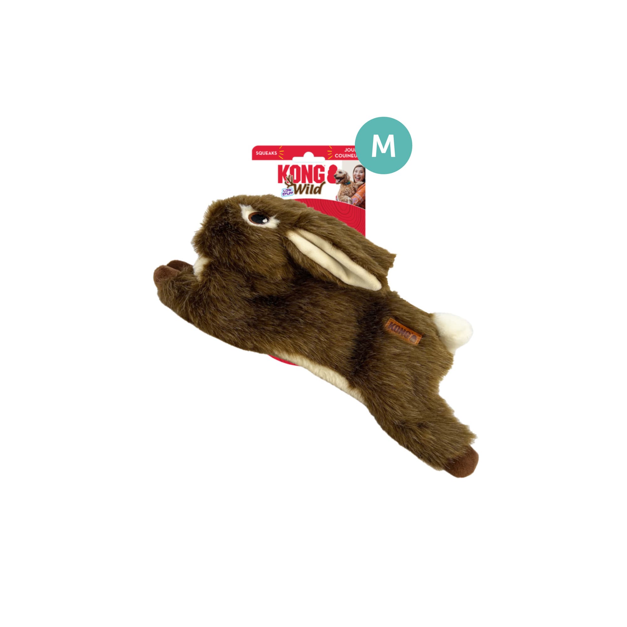 KONG Wild Low Stuff Rabbit (Medium), 1pcs