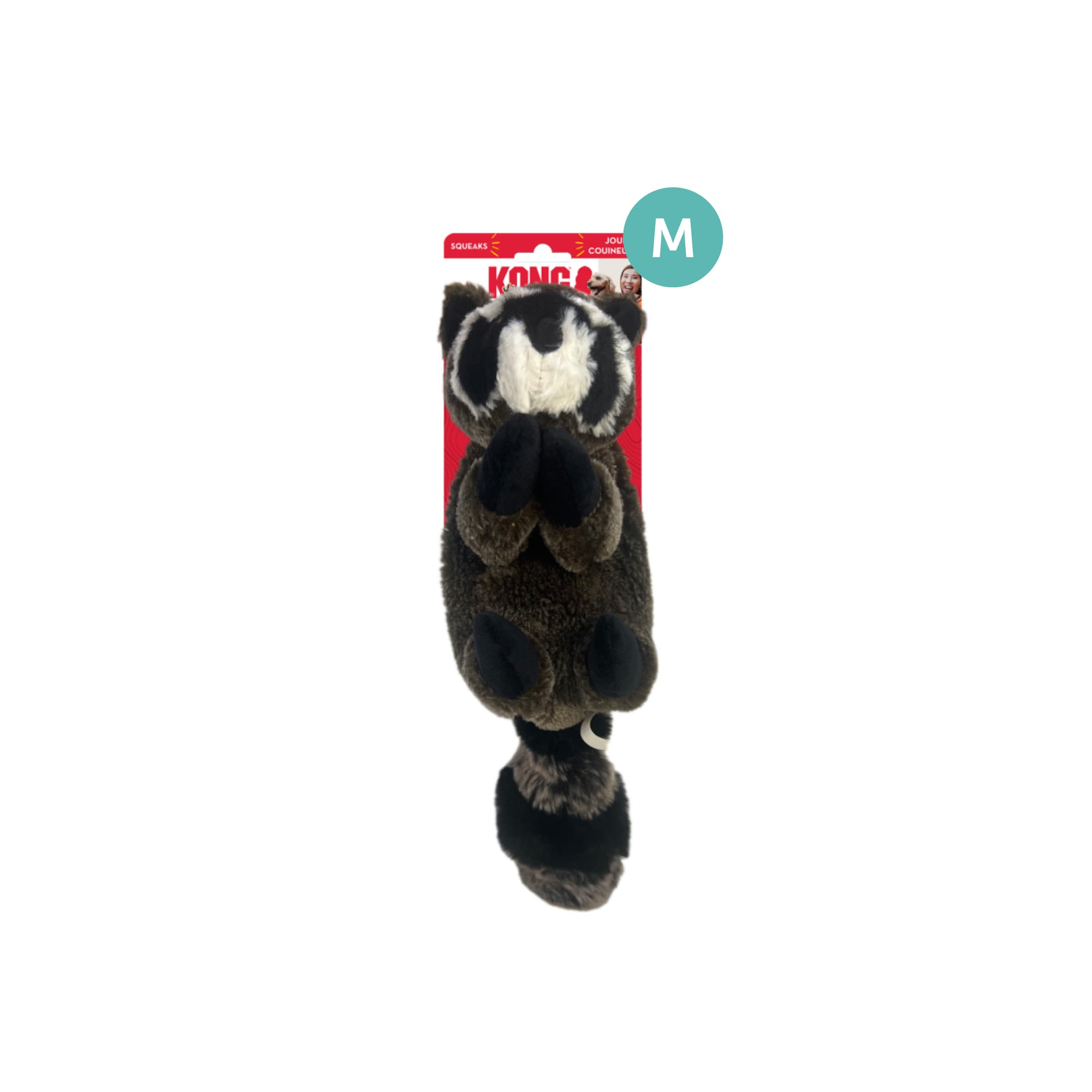 KONG Wild Low Stuff Raccoon (Medium), 1pcs