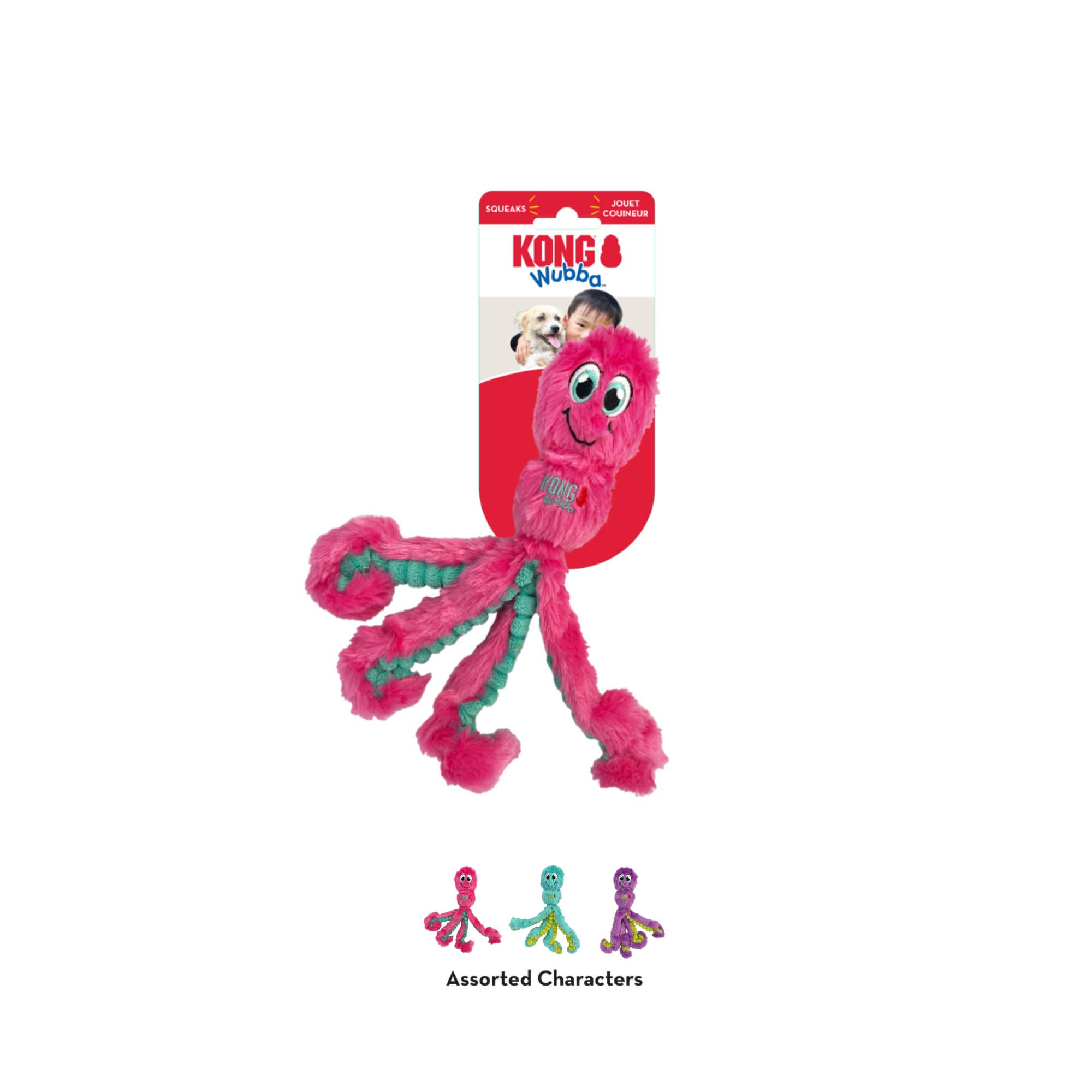 KONG Wubba Octopus Assorted (Small), 1pcs