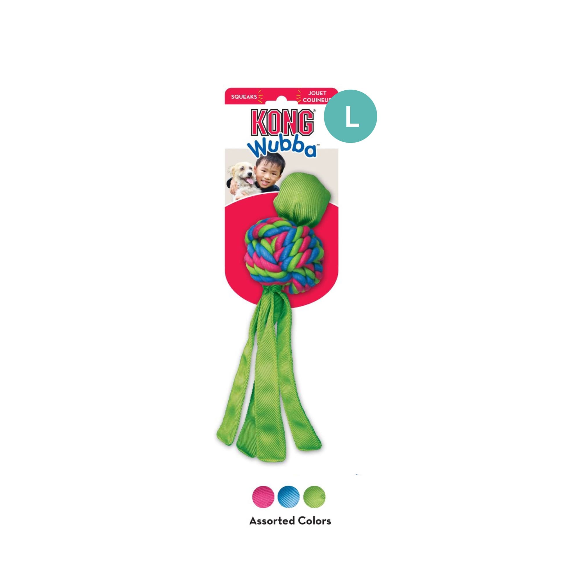 KONG Wubba Weaves Assorted (Large), 1pcs