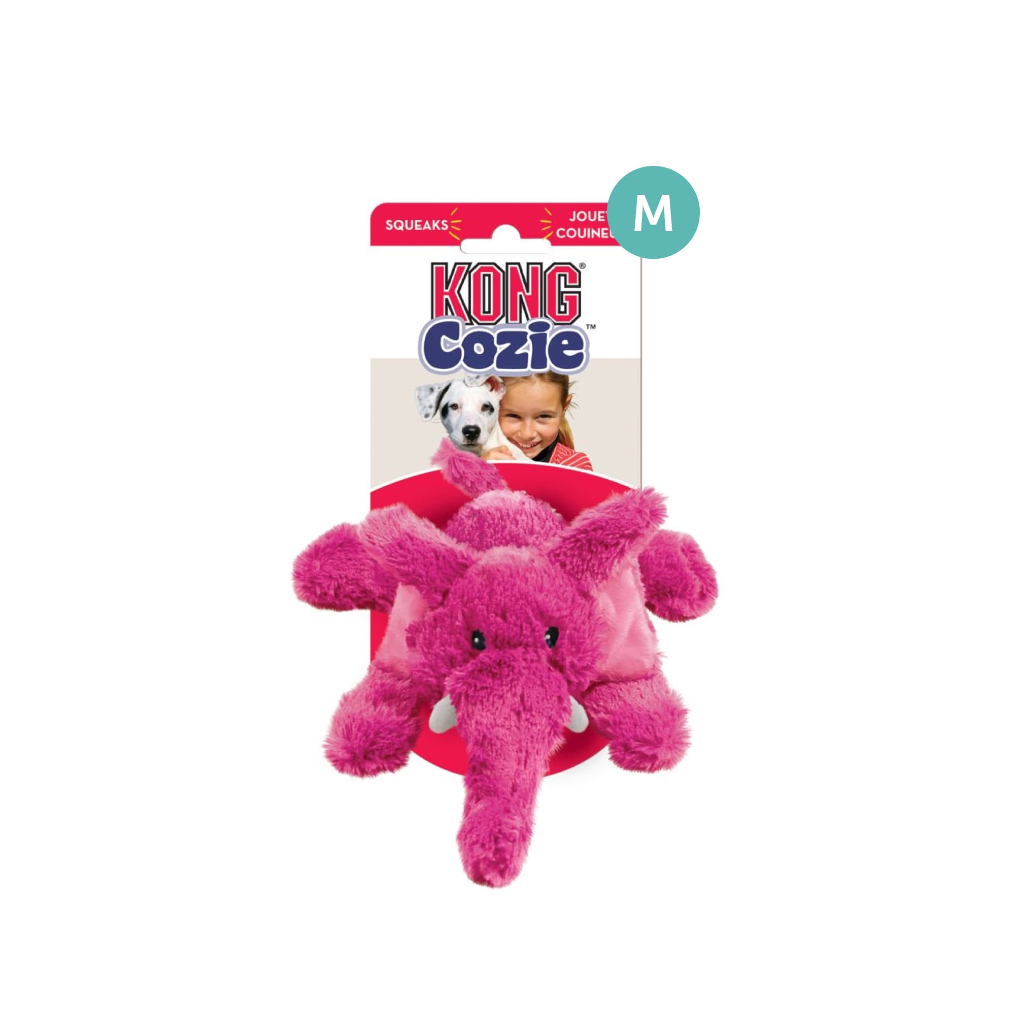 KONG Cozie Elmer Elephant (Medium), 1pcs