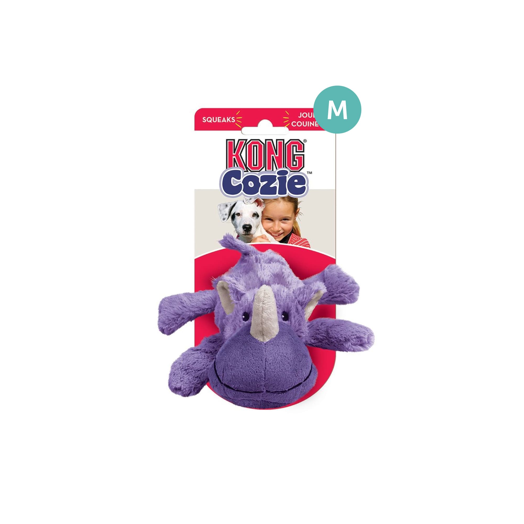 KONG Cozie Rosie Rhino (Medium), 1pcs