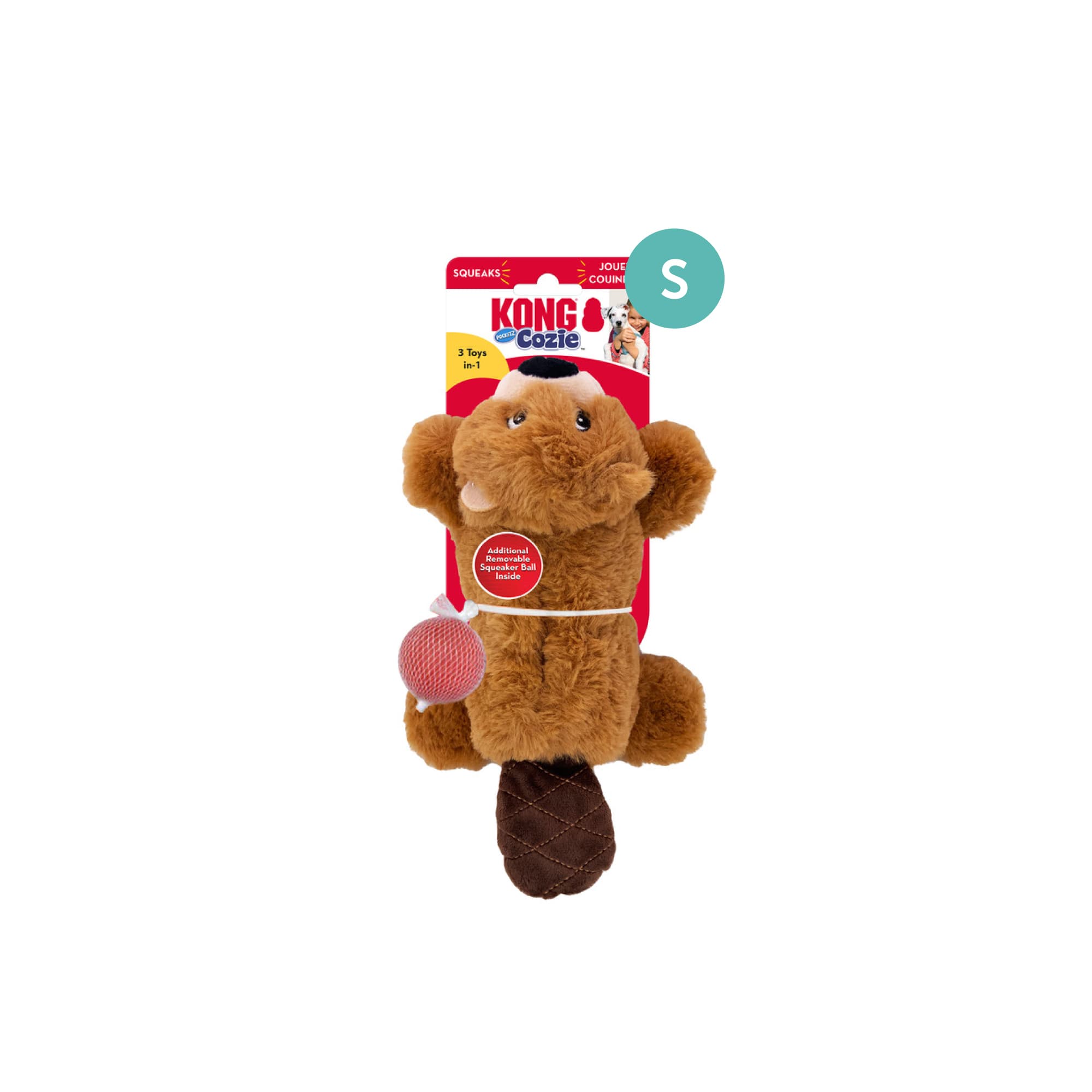 KONG Cozie Pocketz Beaver (Medium), 1pcs