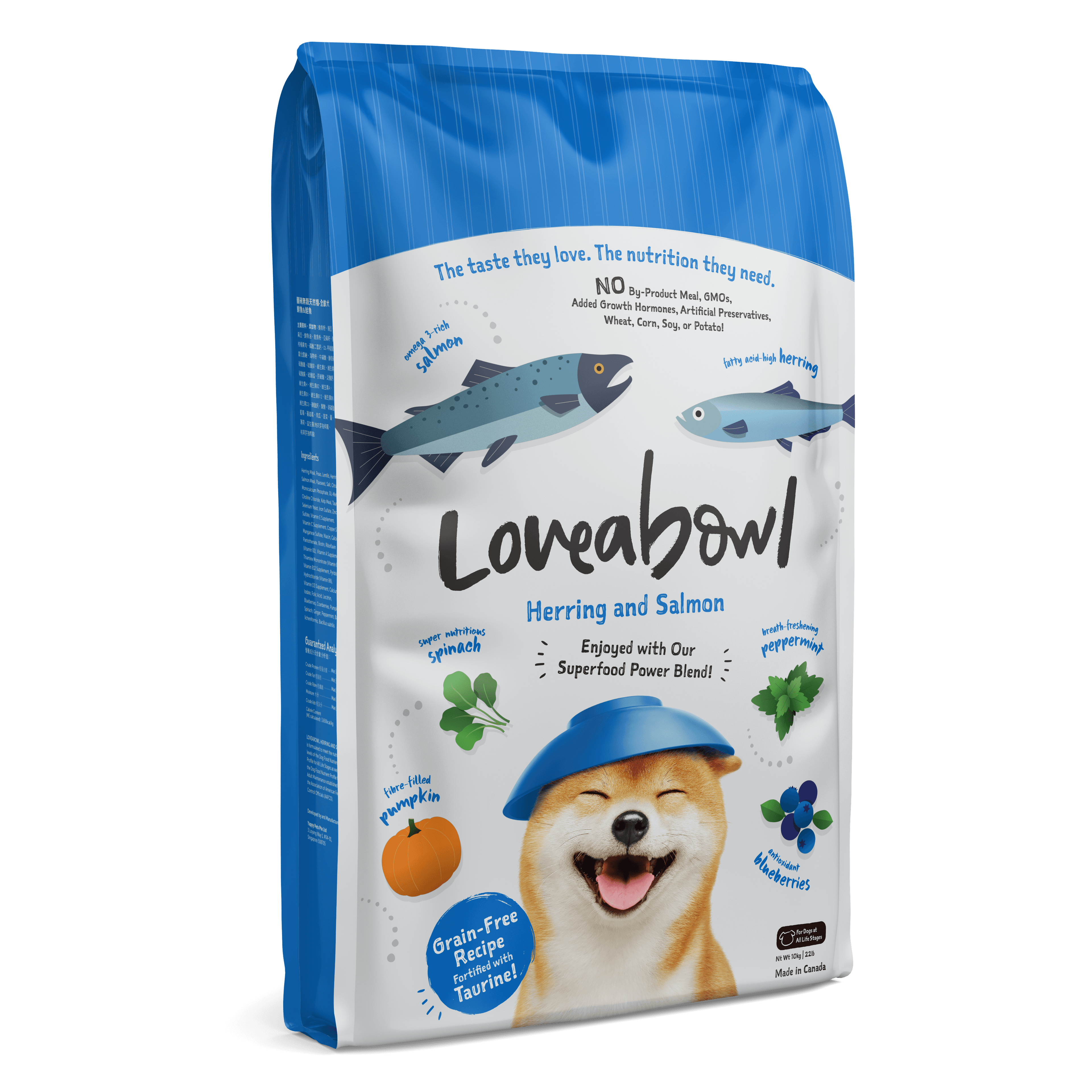 Loveabowl Grain Free Dry Dog Food (Herring & Salmon), 10kg