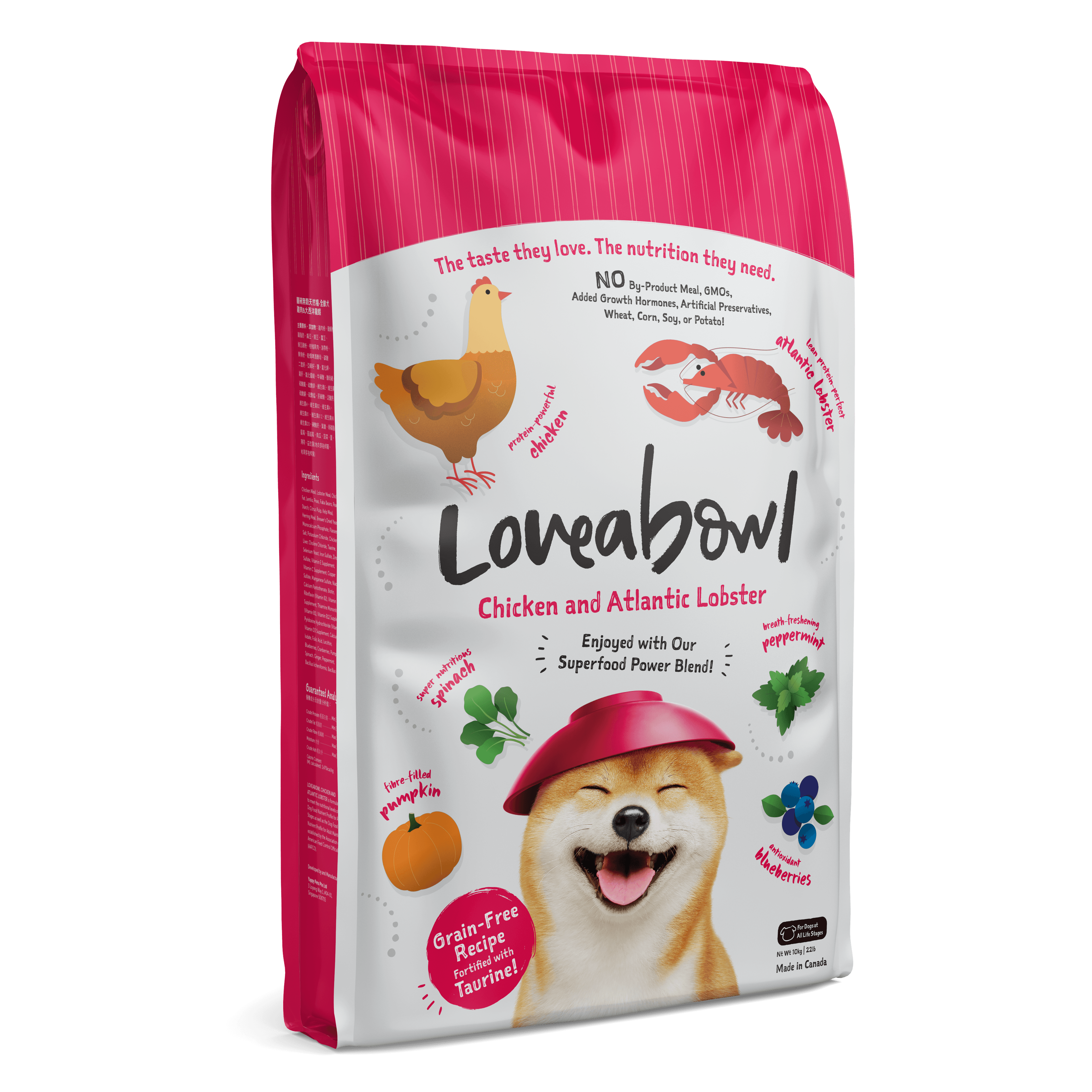 Loveabowl Grain Free Dry Dog Food (Chicken & Lobster), 10kg
