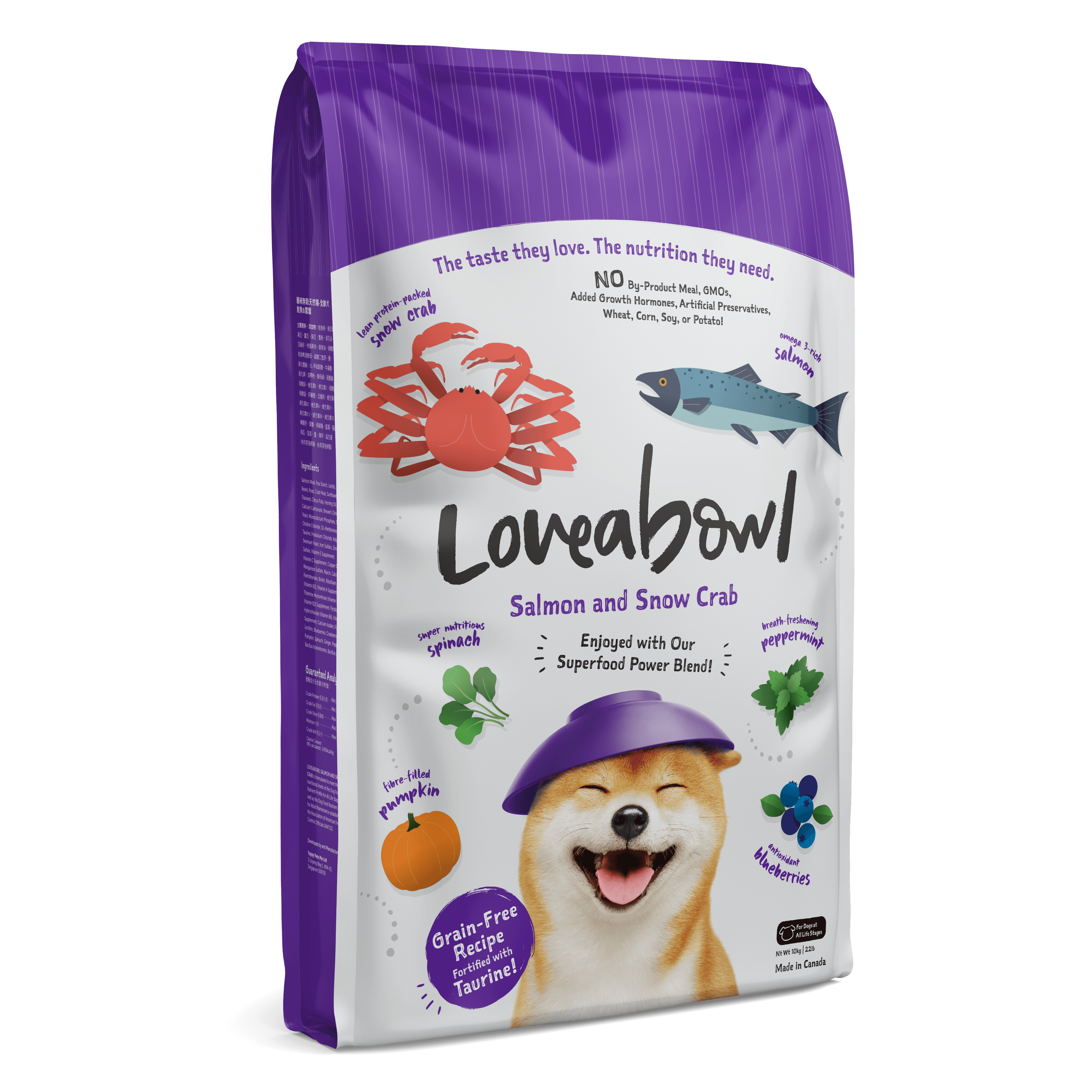 Loveabowl Grain Free Dry Dog Food (Salmon & Snow Crab), 10kg