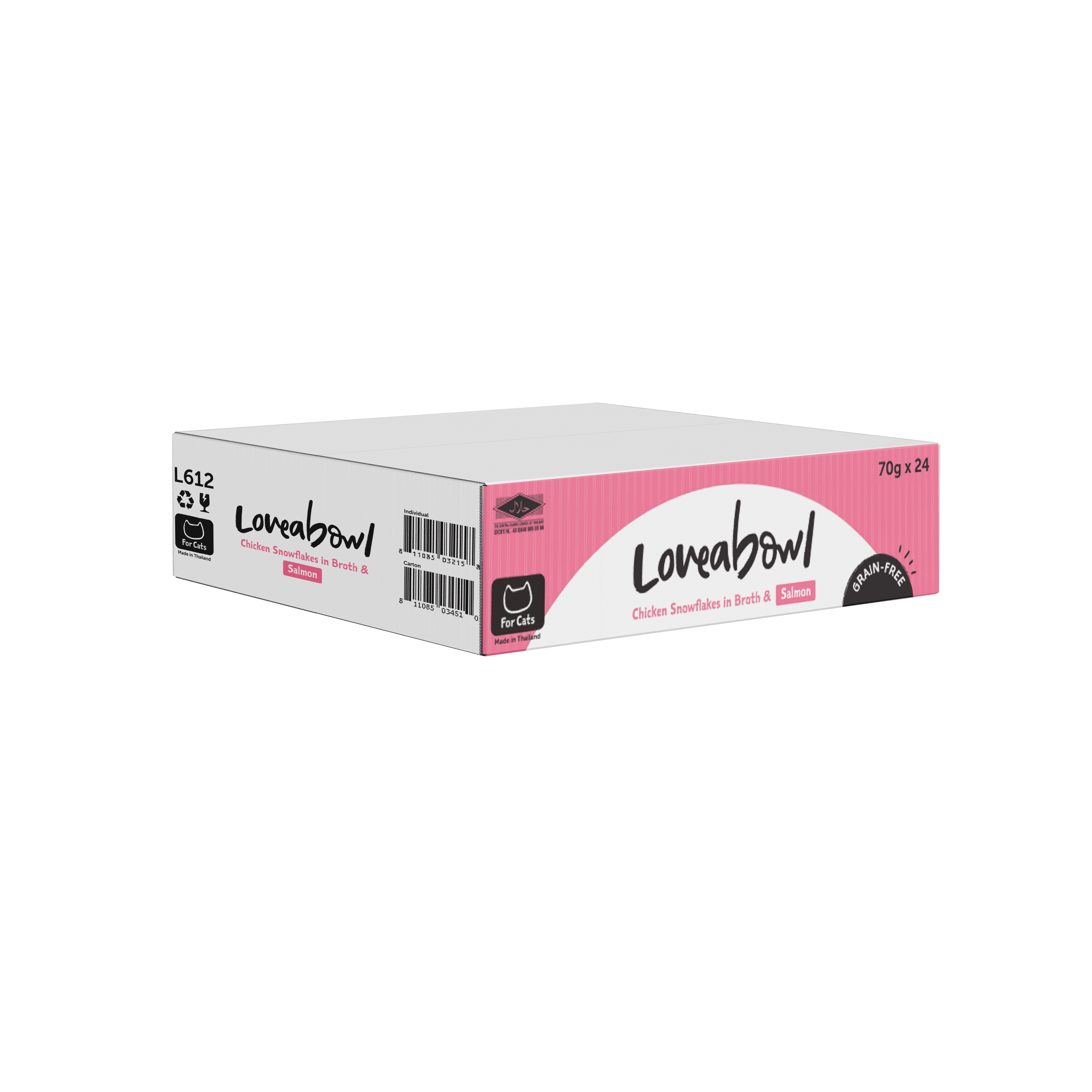 Loveabowl Broth Wet Cat Food (Chicken & Salmon), 70g x 24