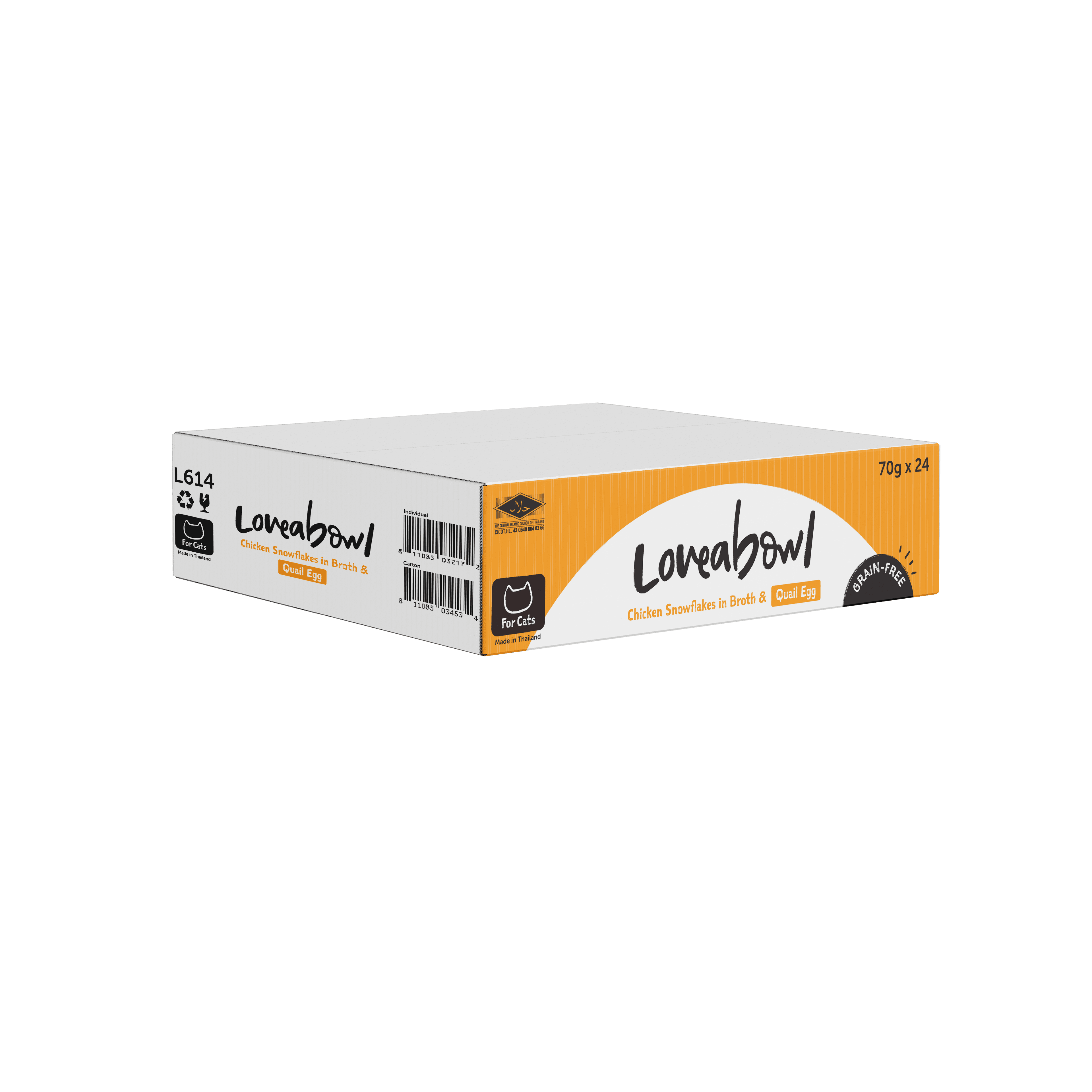 Loveabowl Broth Wet Cat Food (Chicken & Quail Egg), 70g x 24