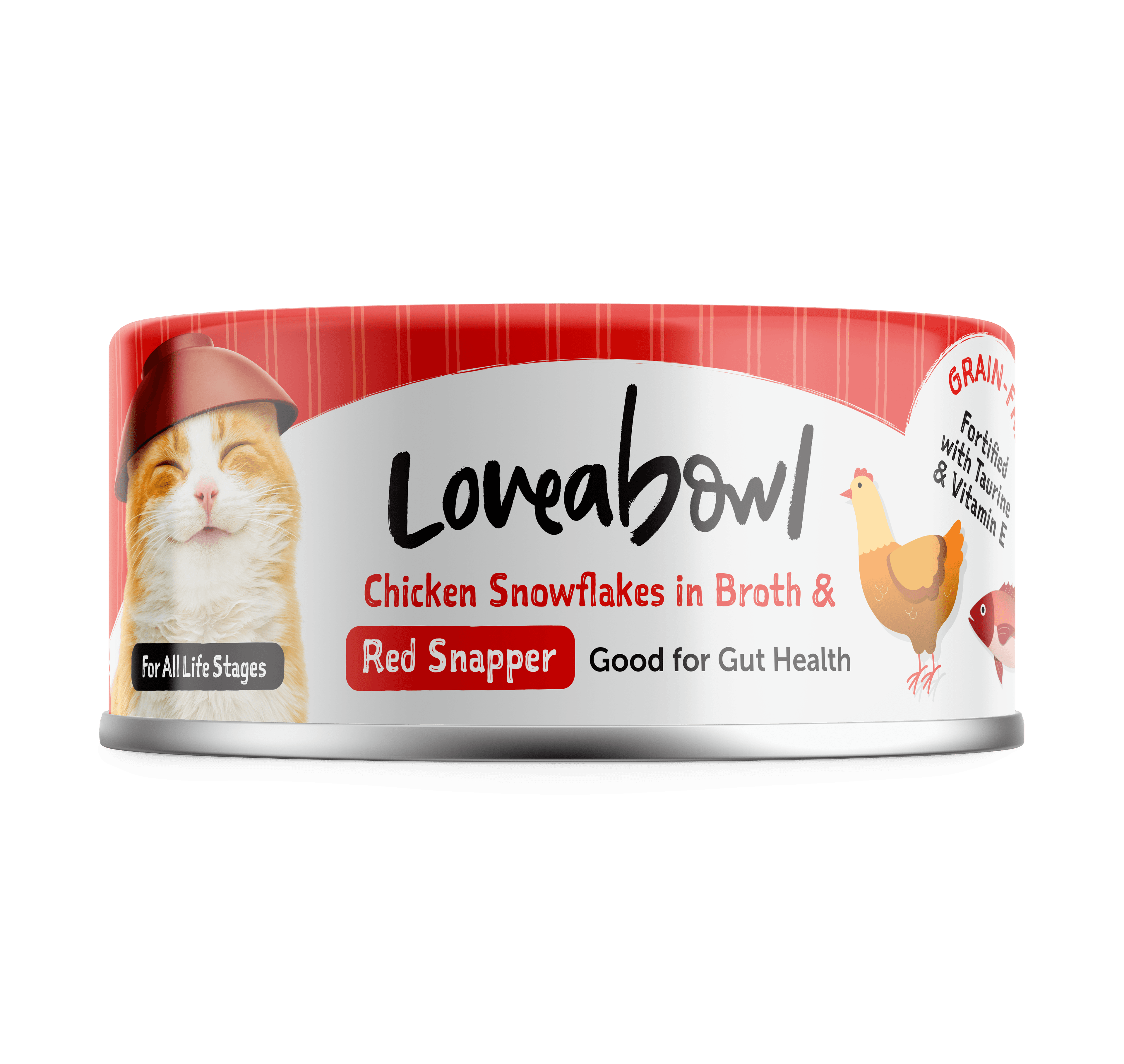 Loveabowl Broth Wet Cat Food (Chicken & Red Snapper), 70g