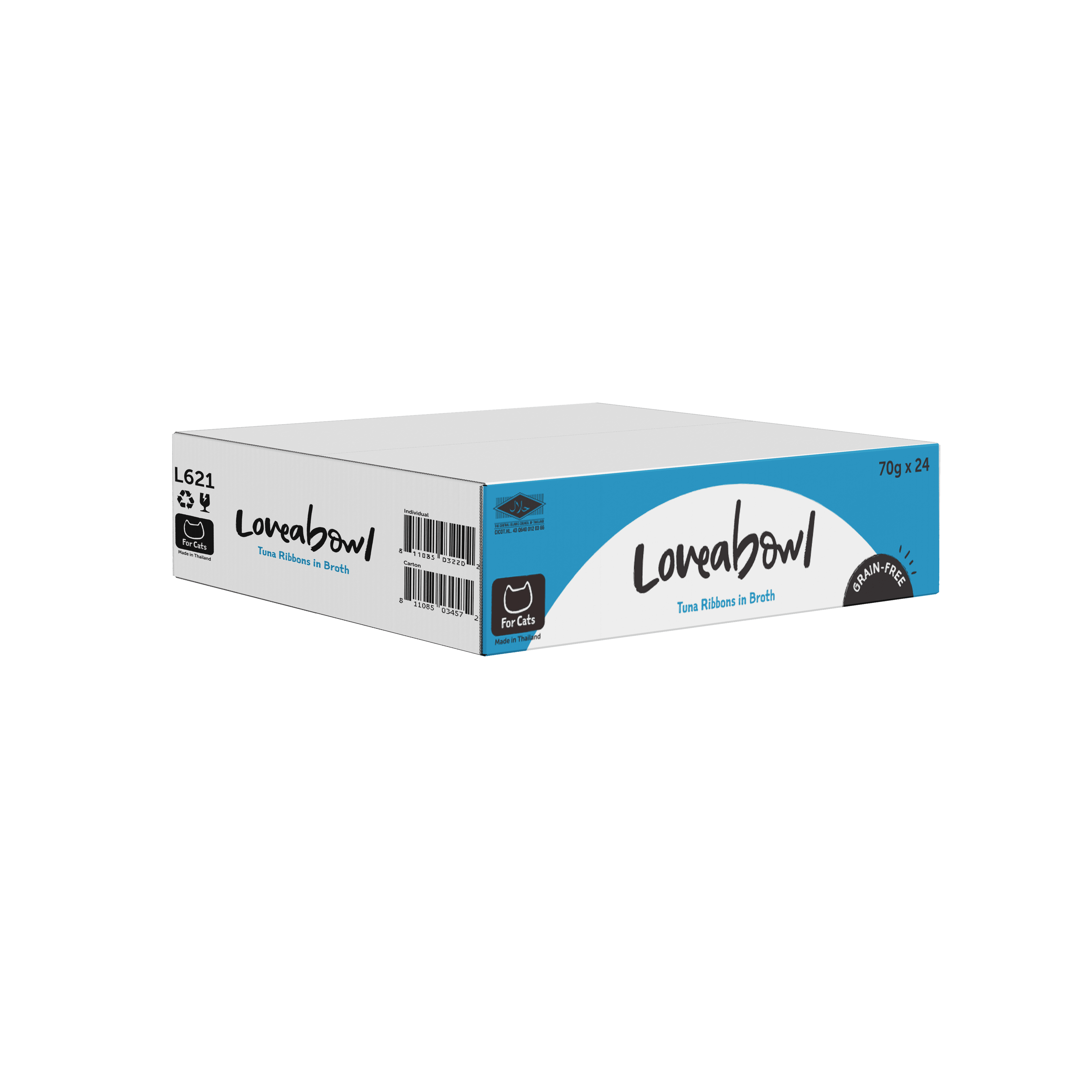 Loveabowl Broth Wet Cat Food (Tuna Ribbons), 70g x 24