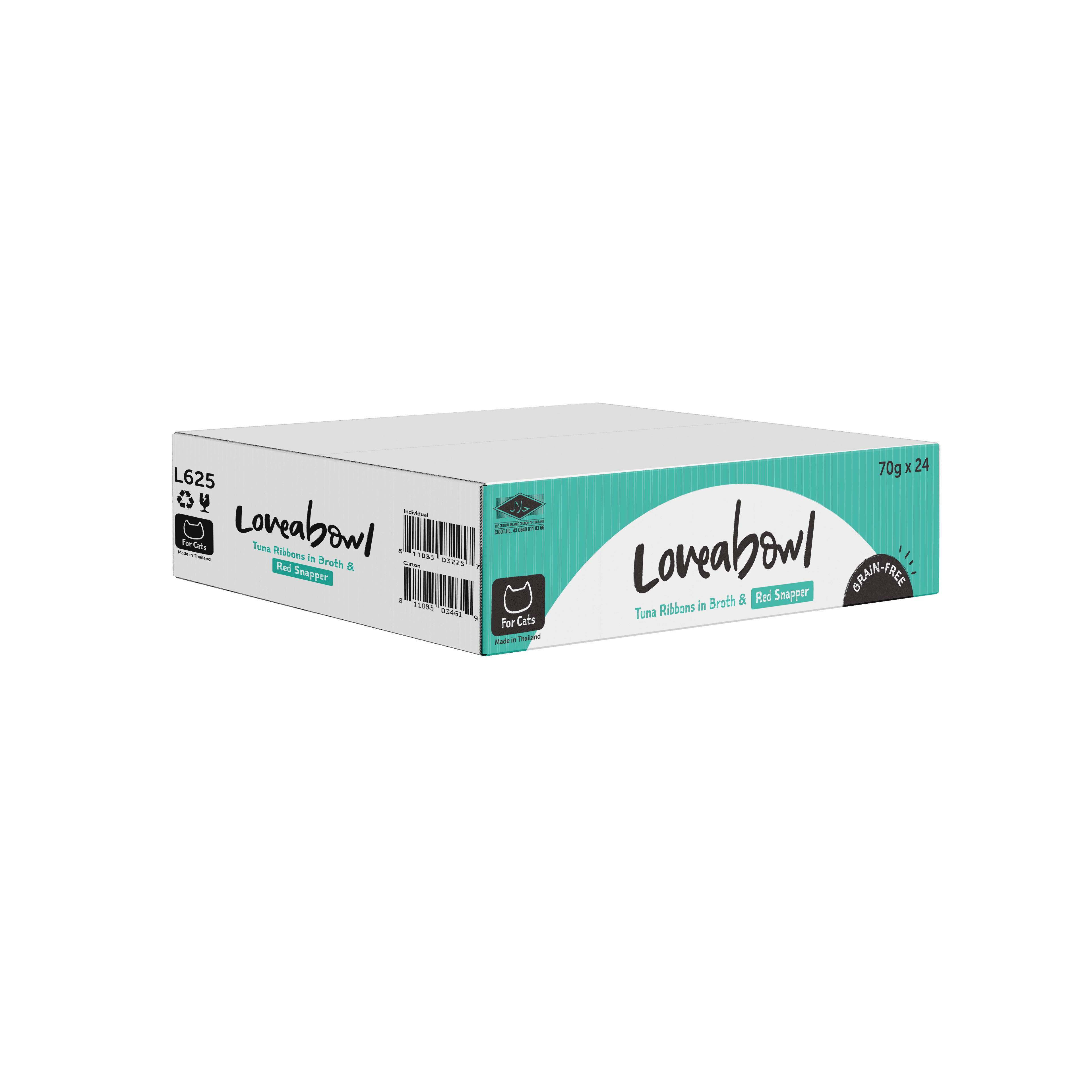 Loveabowl Broth Wet Cat Food (Tuna & Red Snapper), 70g x 24