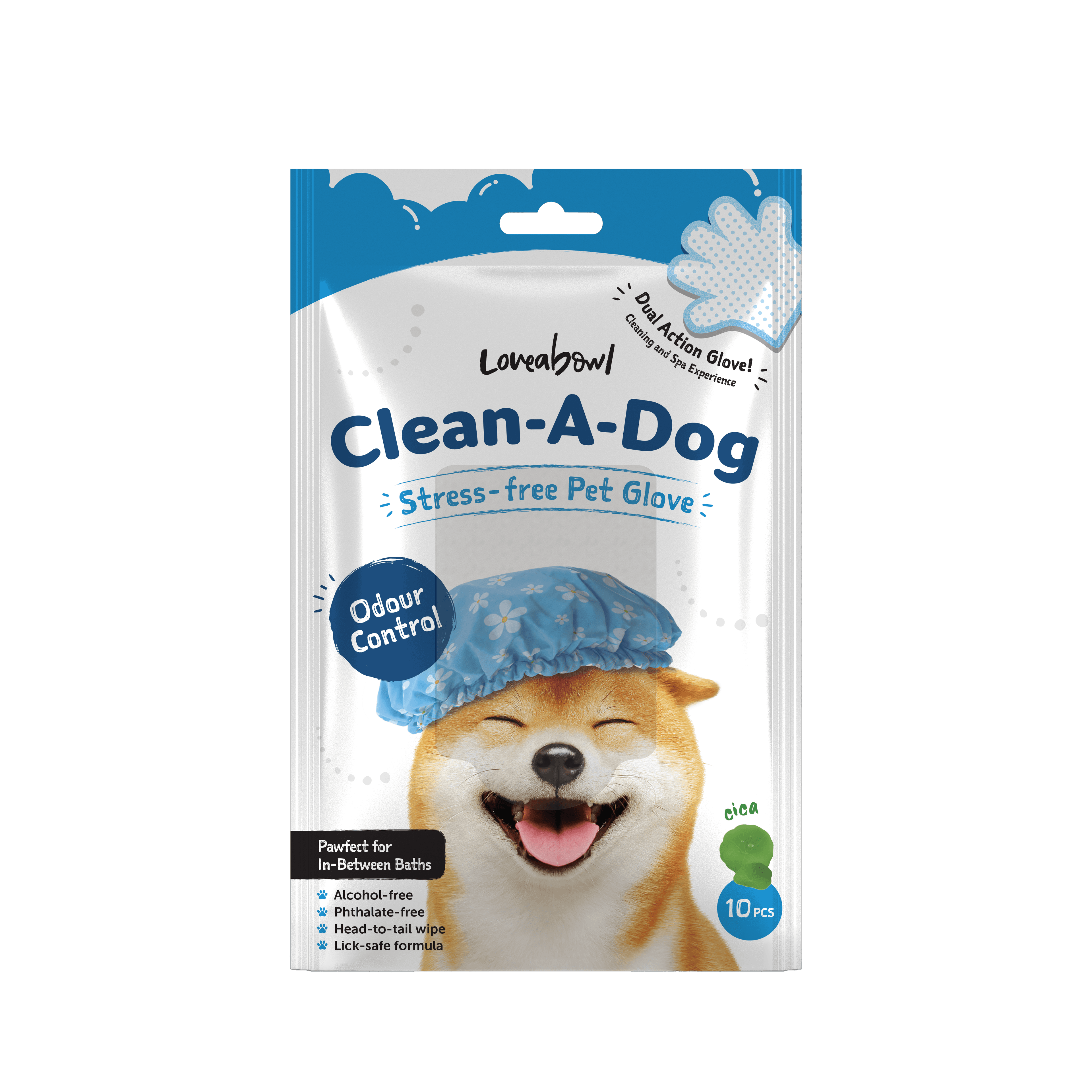 Loveabowl Clean-A-Dog Stress-free Pet Glove (Original (Cica)), 10pcs