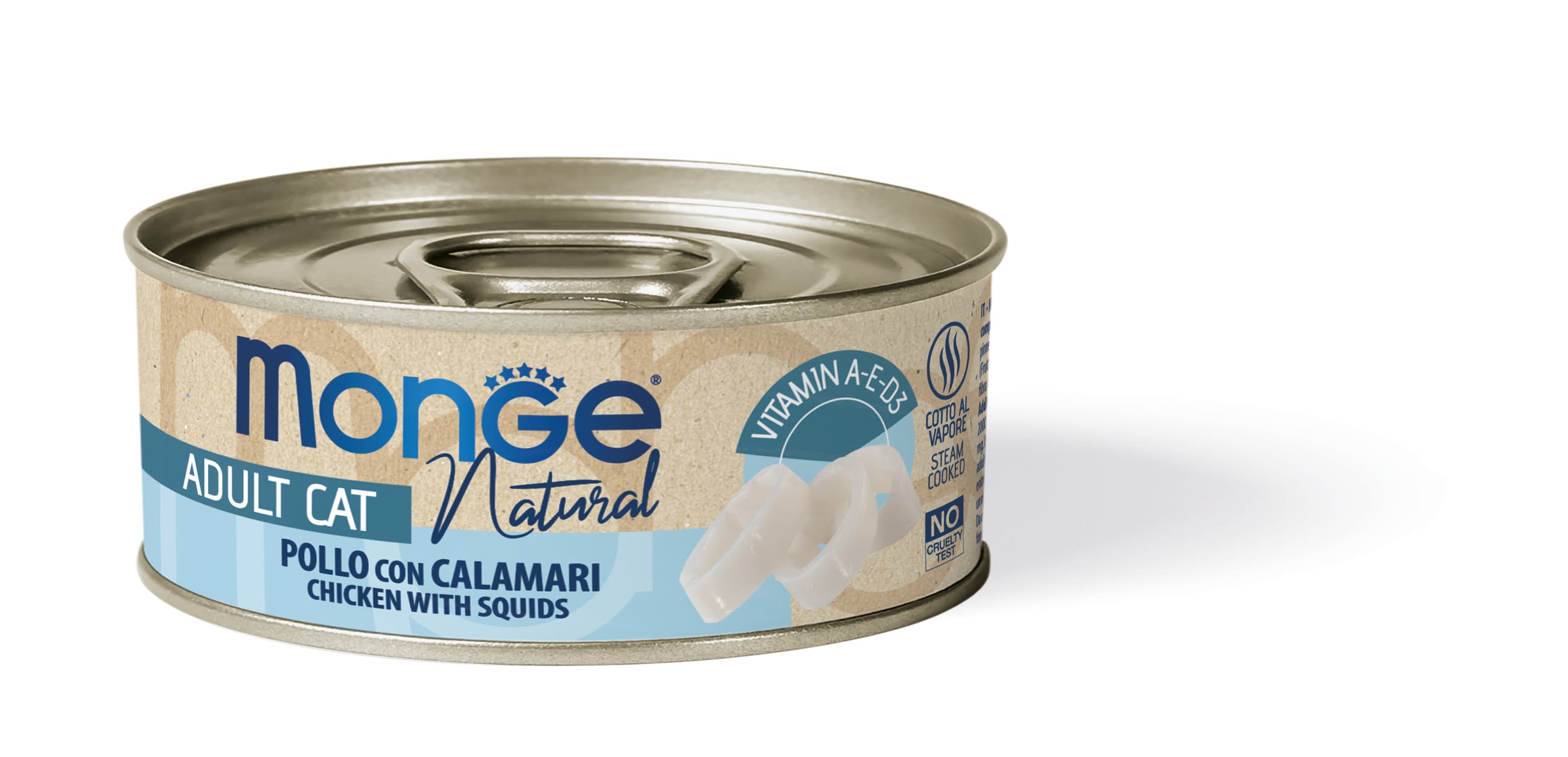 Monge Canned Cat Food - Delicate Chicken & Squid (80g)